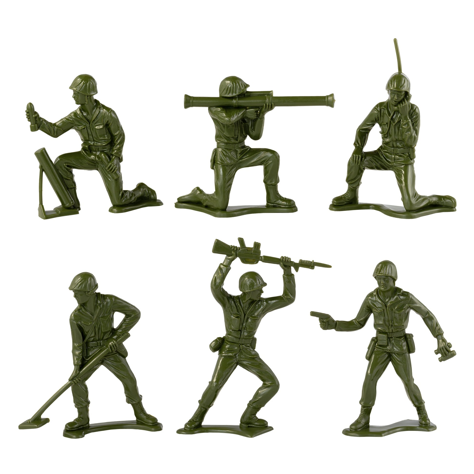 Tim Mee Toy Olive Green Big Jumbo Soldiers Close Up View
