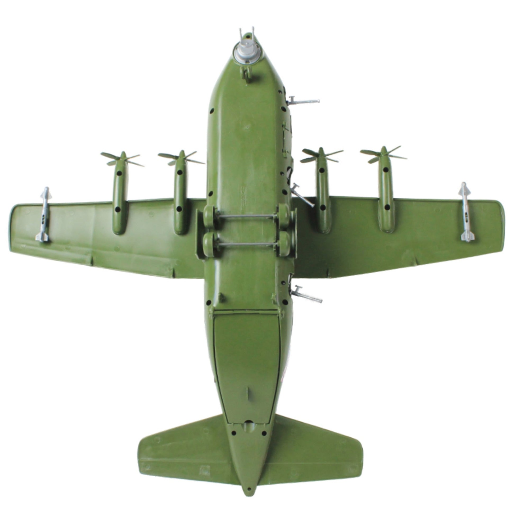 Tim Mee Toy AC-130 Hercules Airplane OD Green Bottom View