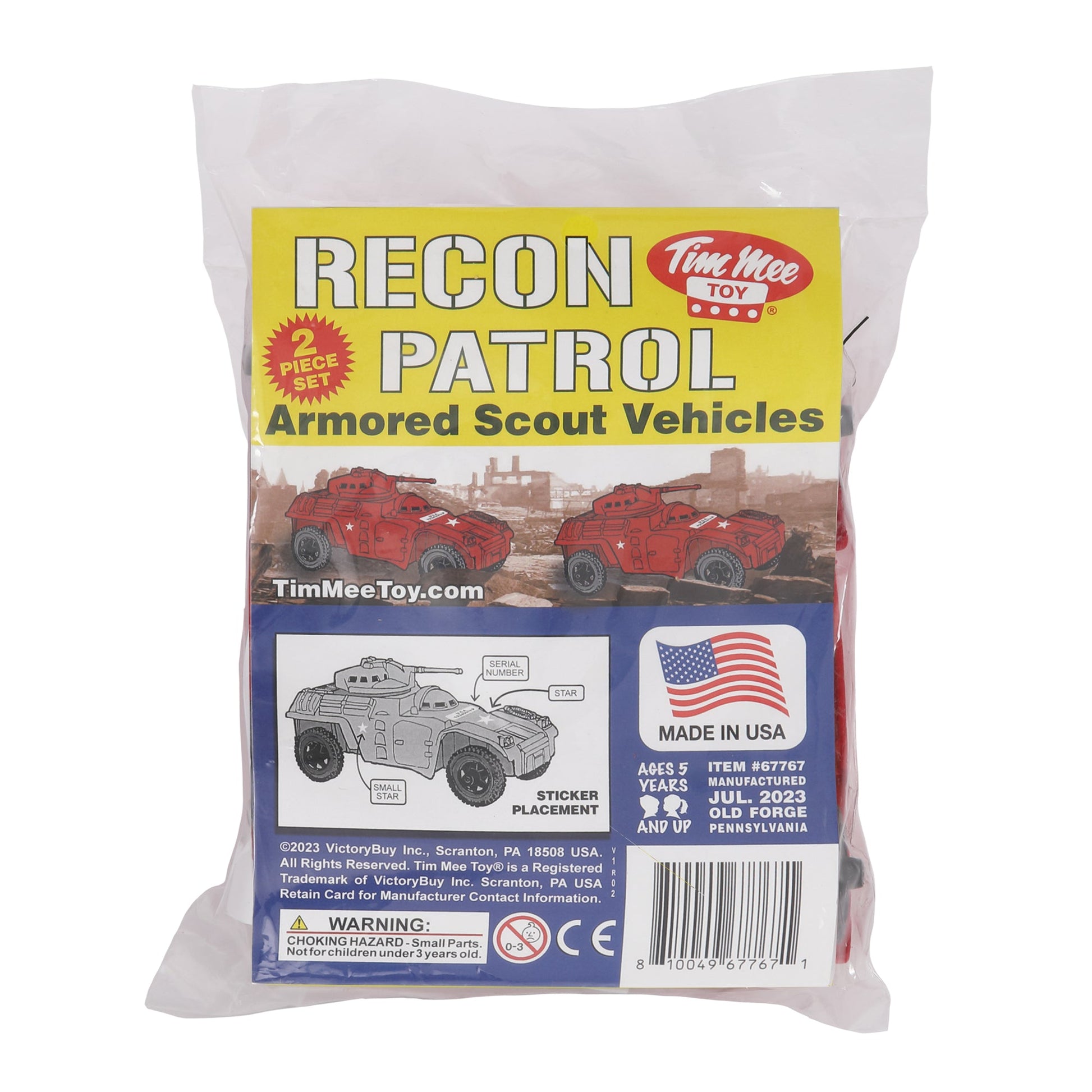 Tim Mee Toy Modern Armored Cars Red Package