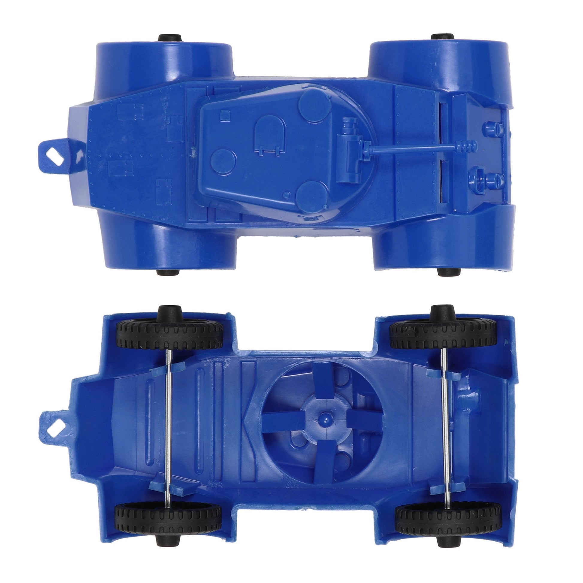 Tim Mee Toy Staghound Armored Cars Blue Top and Bottom Views