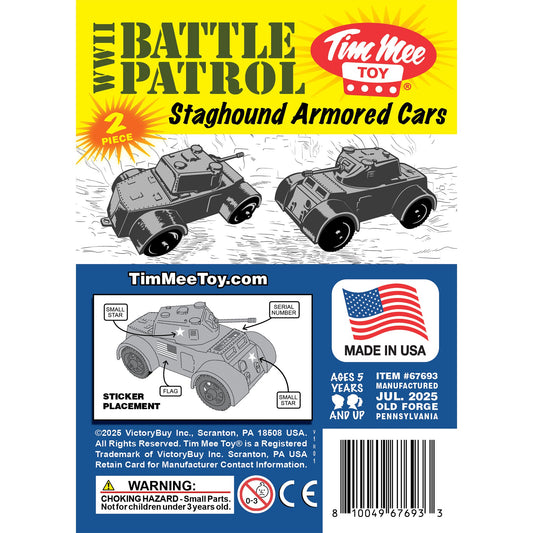 Tim Mee Toy Staghound Armored Cars Gray Insert Card Art