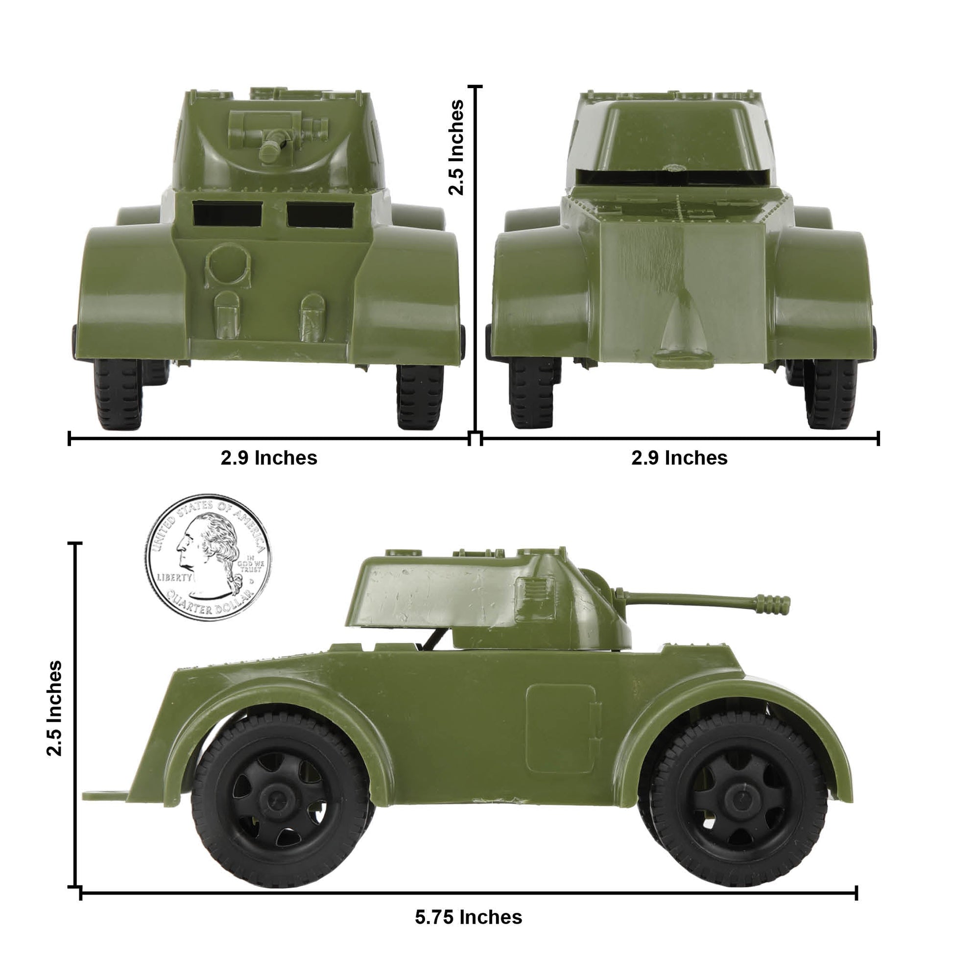 Tim Mee Toy Staghound Armored Cars OD-Green Scale