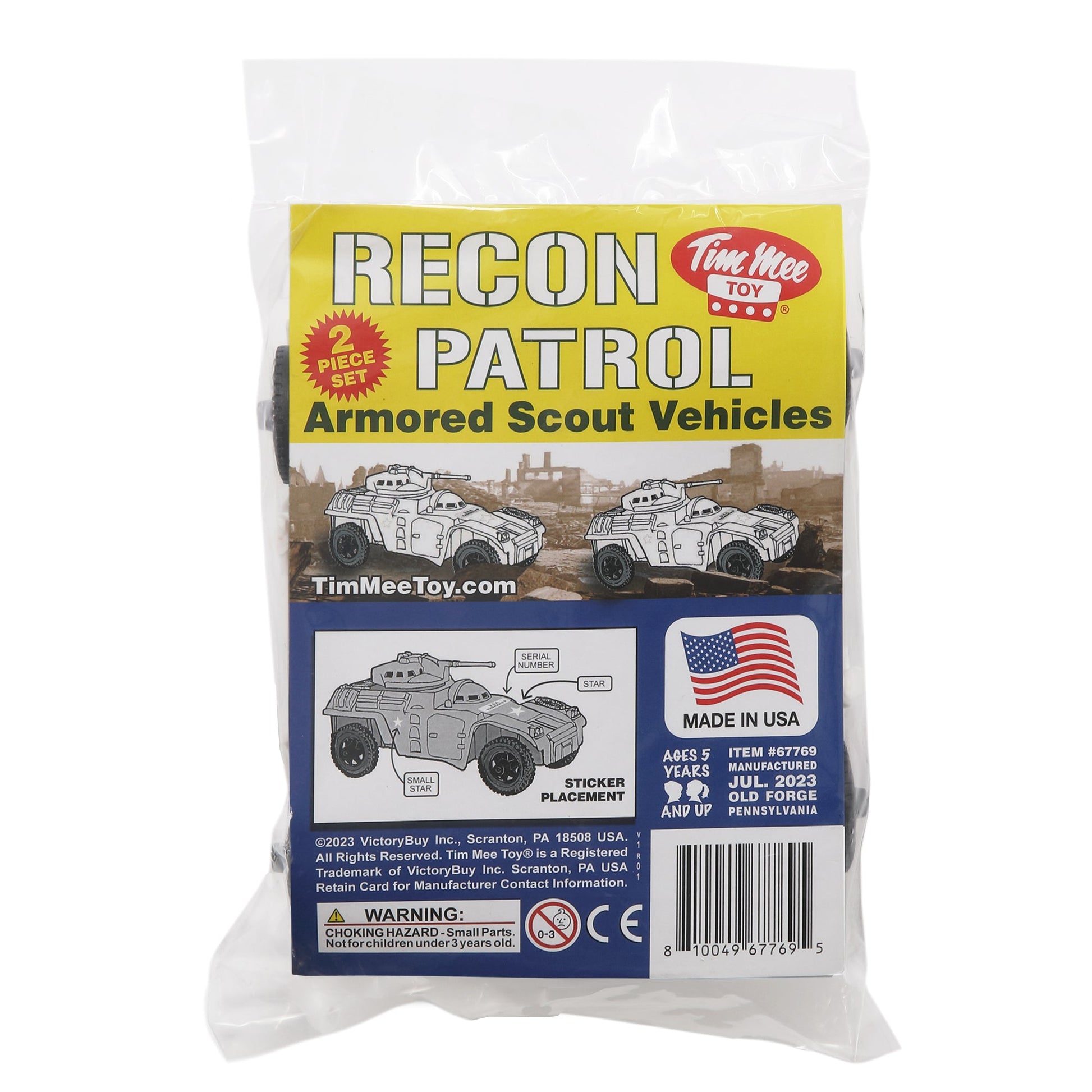 Tim Mee Toy Modern Armored Cars White Package