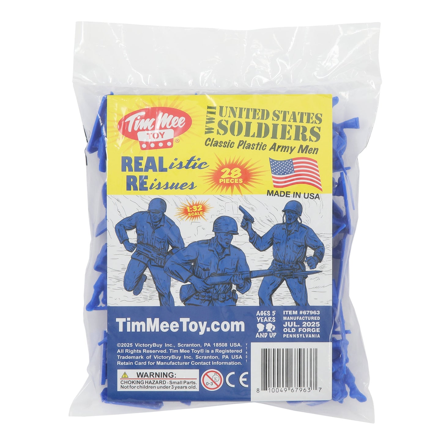 Tim Mee Toy WW2 Plastic Army Men DK Novelties Blue Package