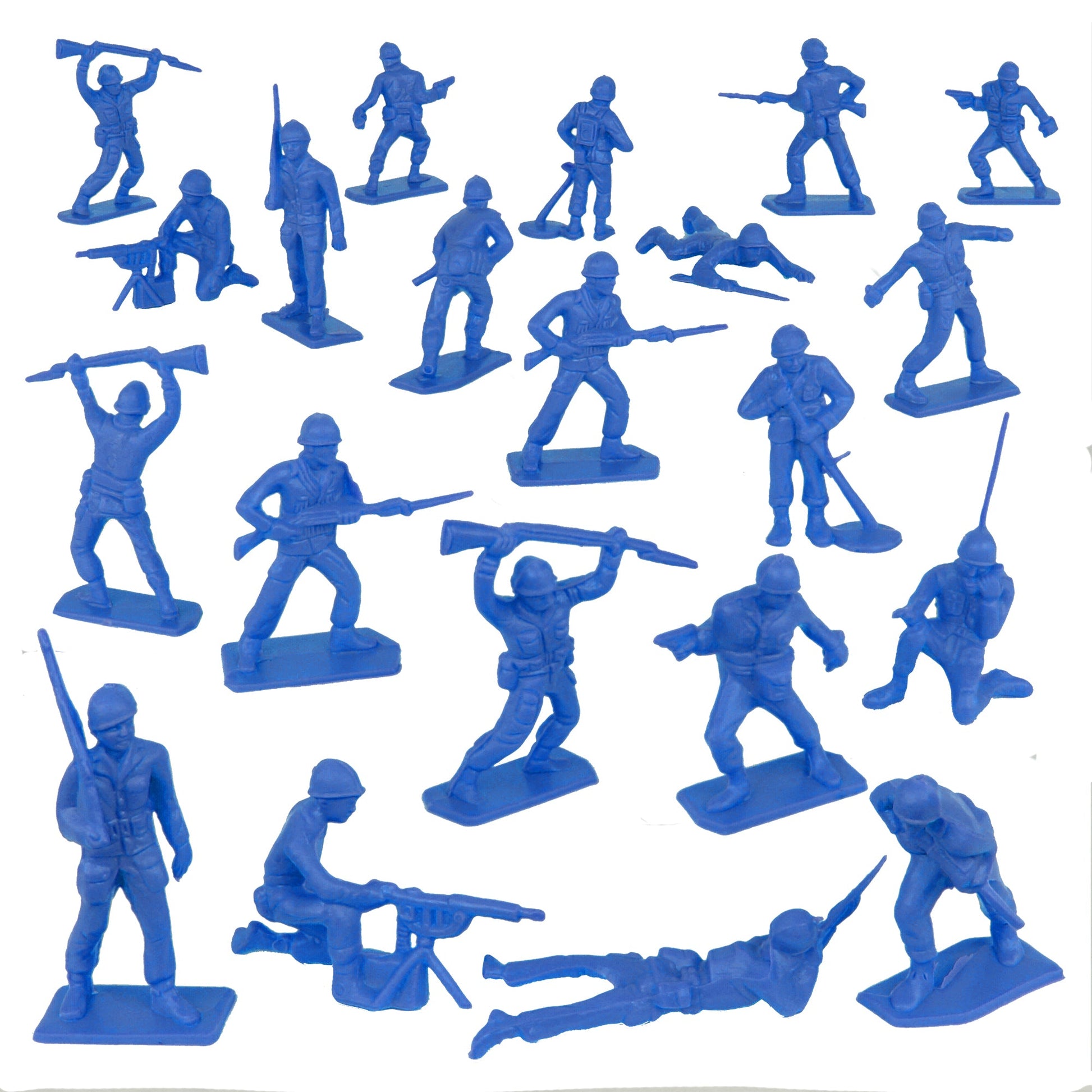 Tim Mee Toy WW2 Plastic Army Men DK Novelties Blue Vignette