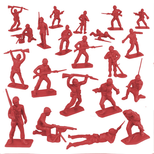 Tim Mee Toy WW2 Plastic Army Men DK Novelties Red Vignette