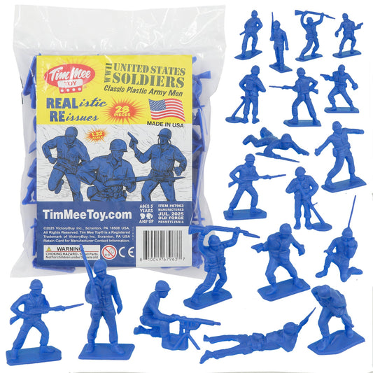 Tim Mee Toy WW2 Plastic Army Men DK Novelties Blue Main Image