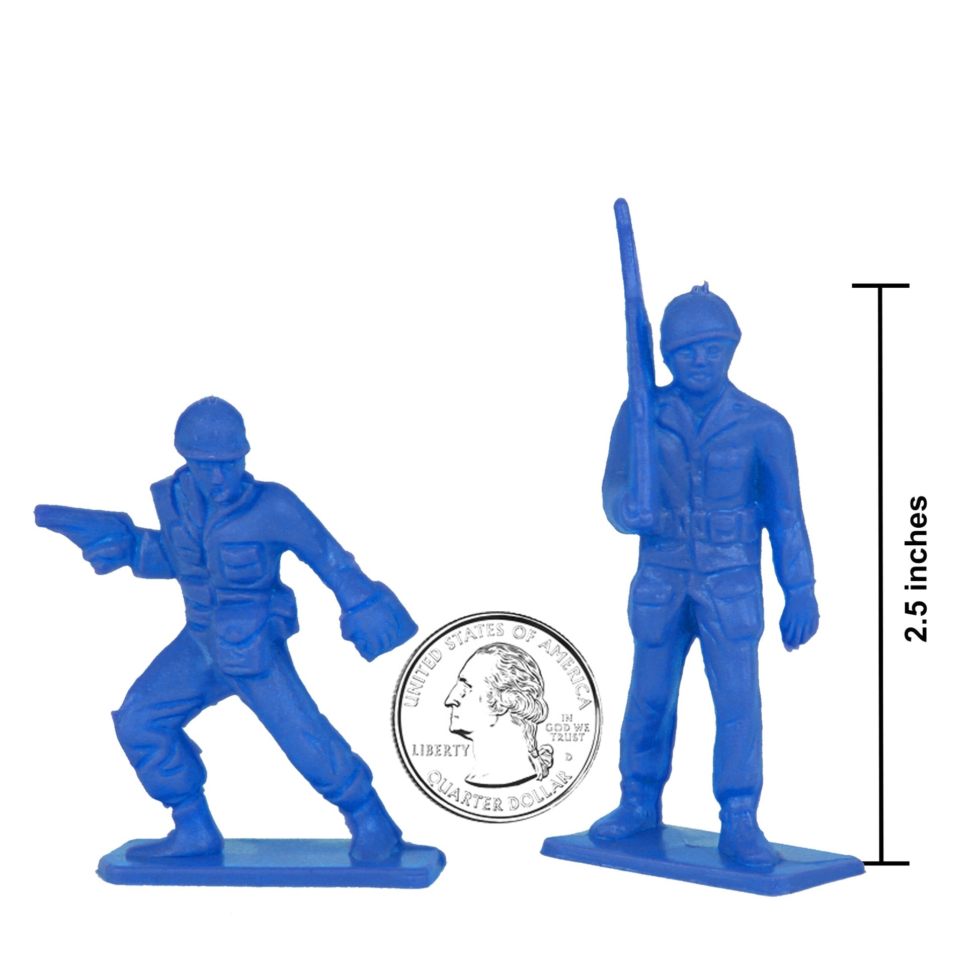 Tim Mee Toy WW2 Plastic Army Men DK Novelties Blue Scale