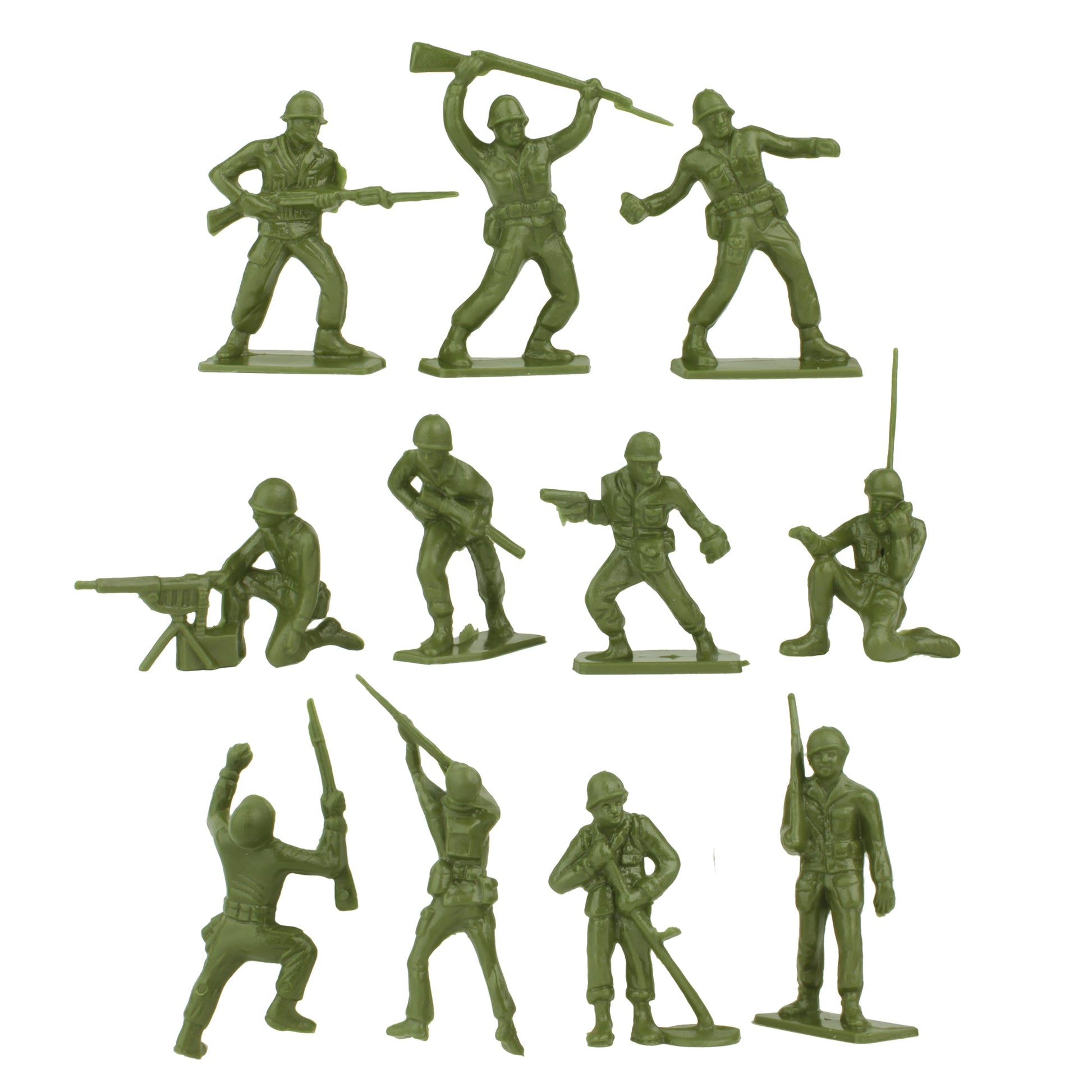 Tim Mee Toy WW2 Plastic Army Men DK Novelties OD Green Close Up