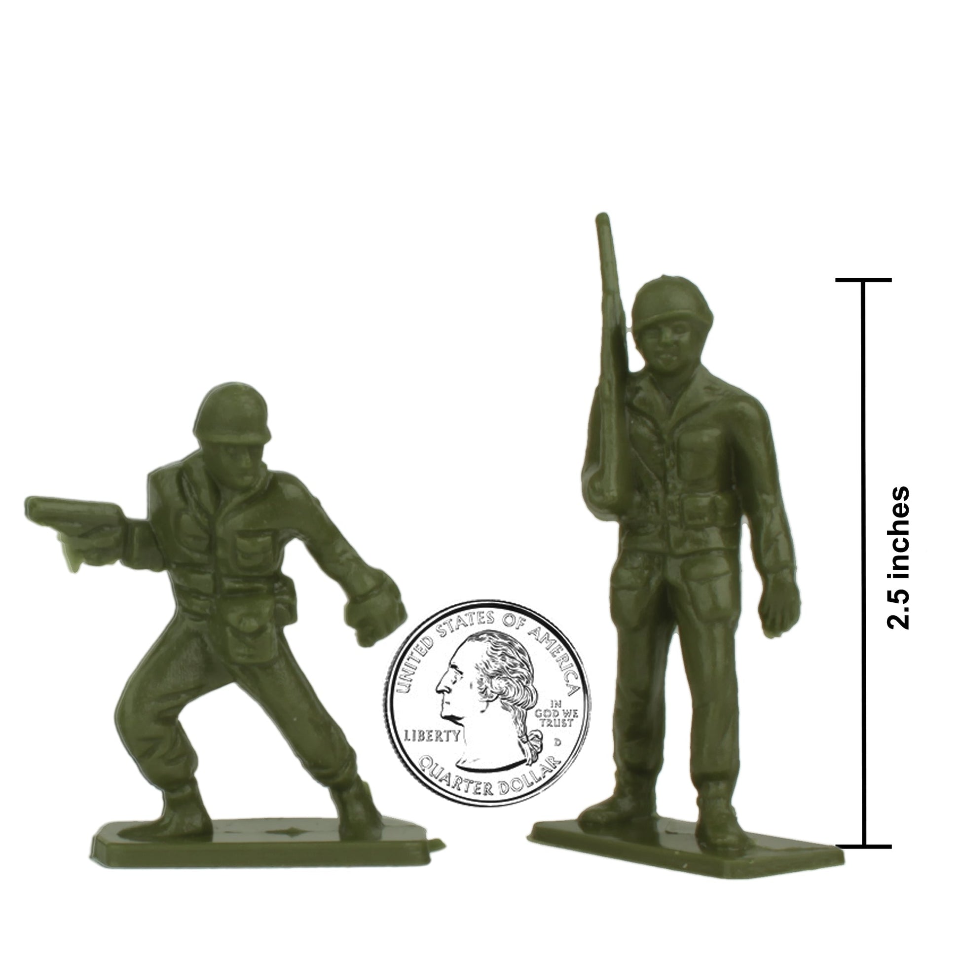 Tim Mee Toy WW2 Plastic Army Men DK Novelties Olive Green Scale 
