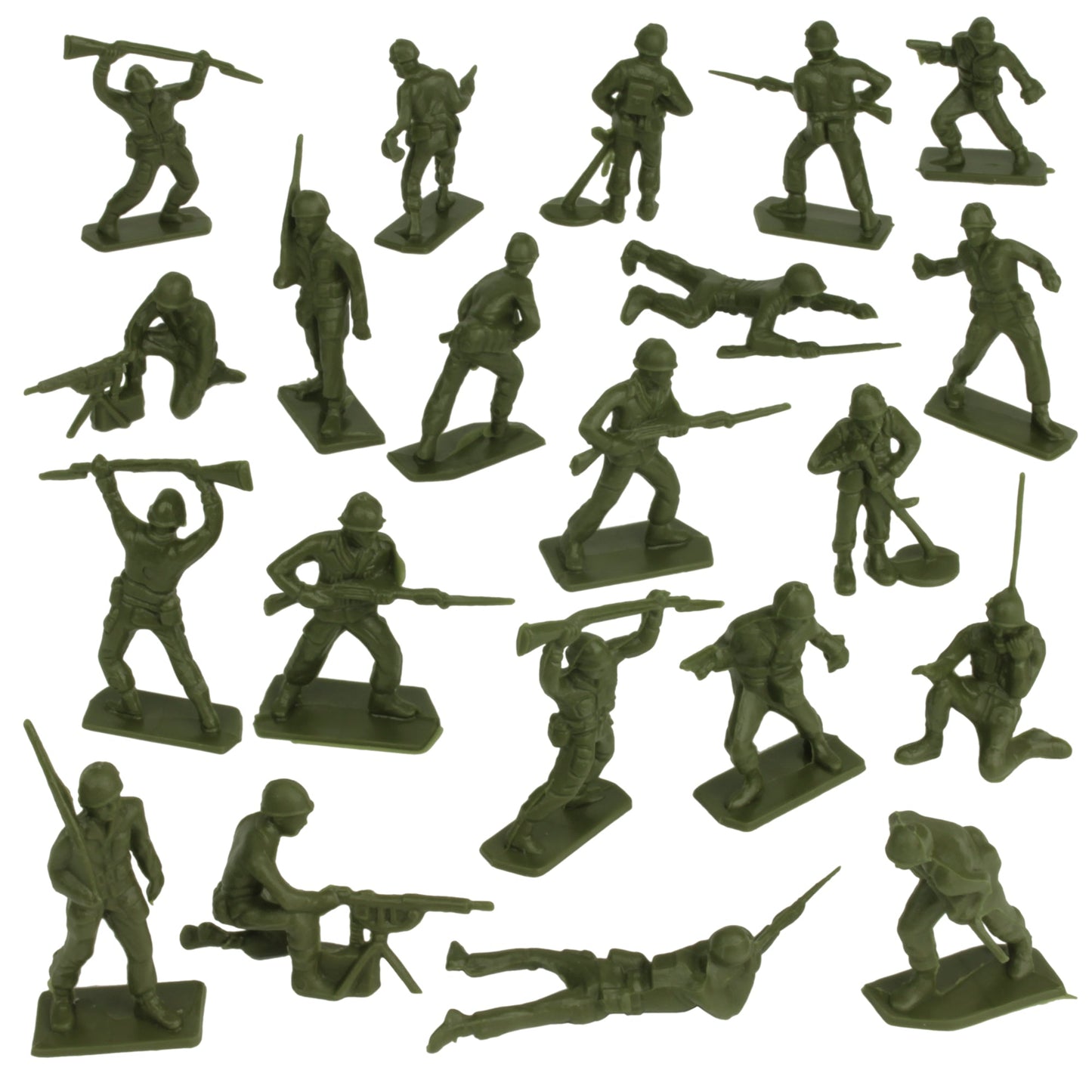 Tim Mee Toy WW2 Plastic Army Men DK Novelties Olive Green Vignette