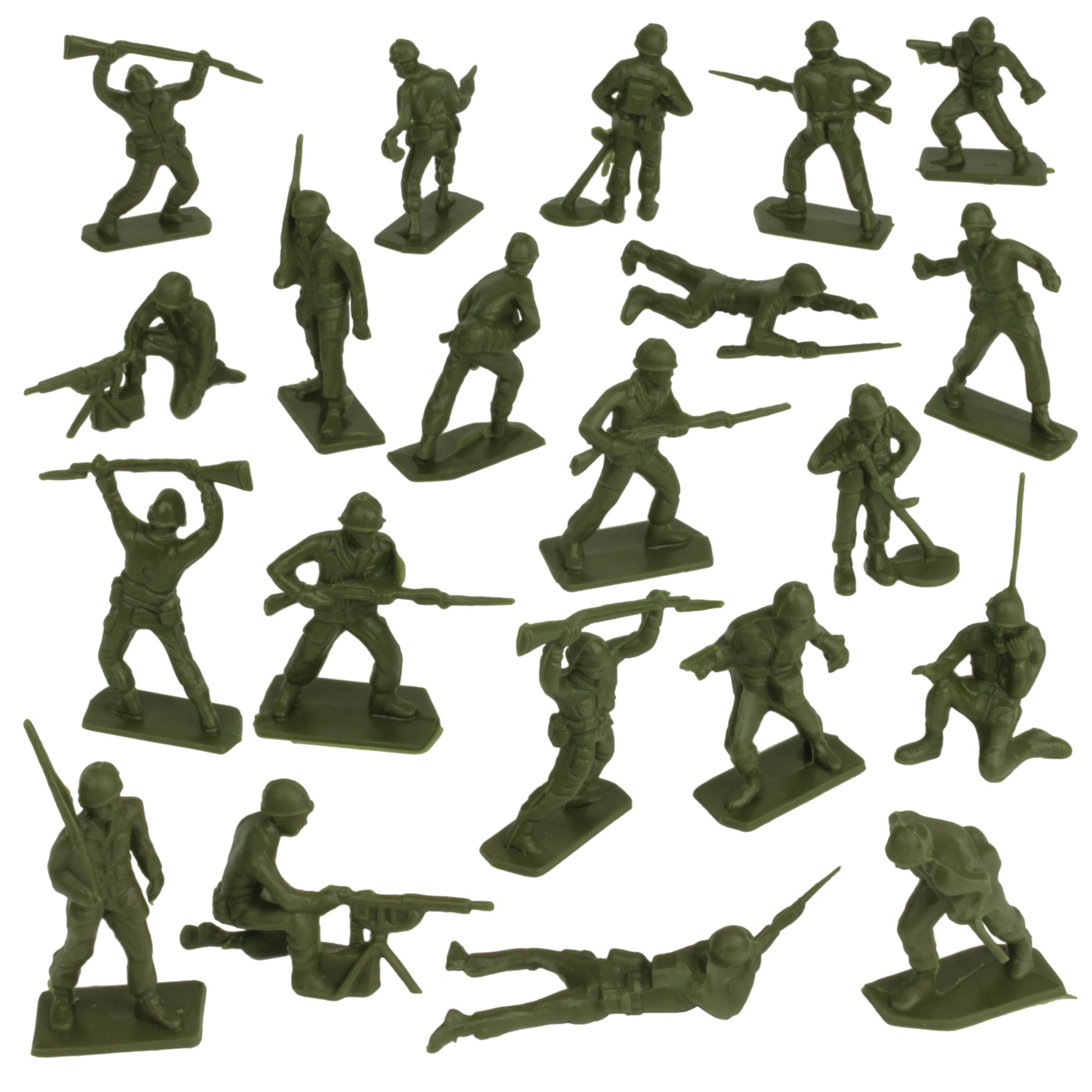 Tim Mee Toy WW2 Plastic Army Men DK Novelties Olive Green Vignette