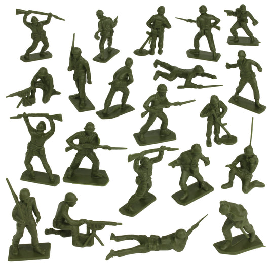 Tim Mee Toy WW2 Plastic Army Men DK Novelties Olive Green Vignette