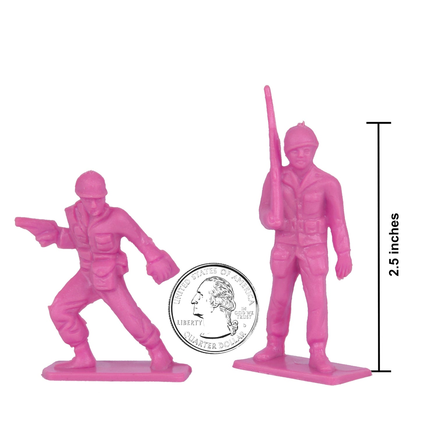 Tim Mee Toy WW2 Plastic Army Men DK Novelties Pink Scale