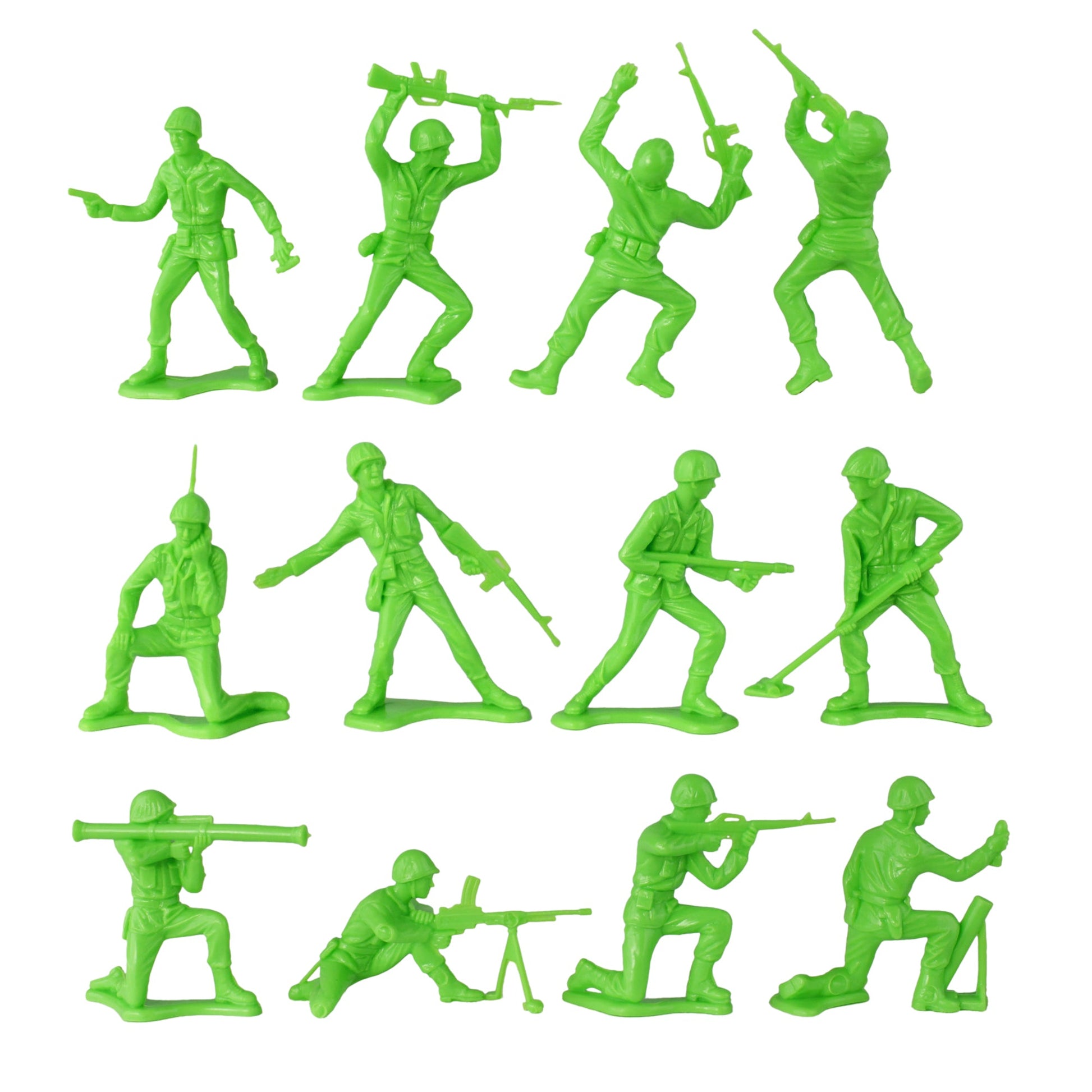 Tim Mee Toy Plastic Army Men Lime Green Close Up