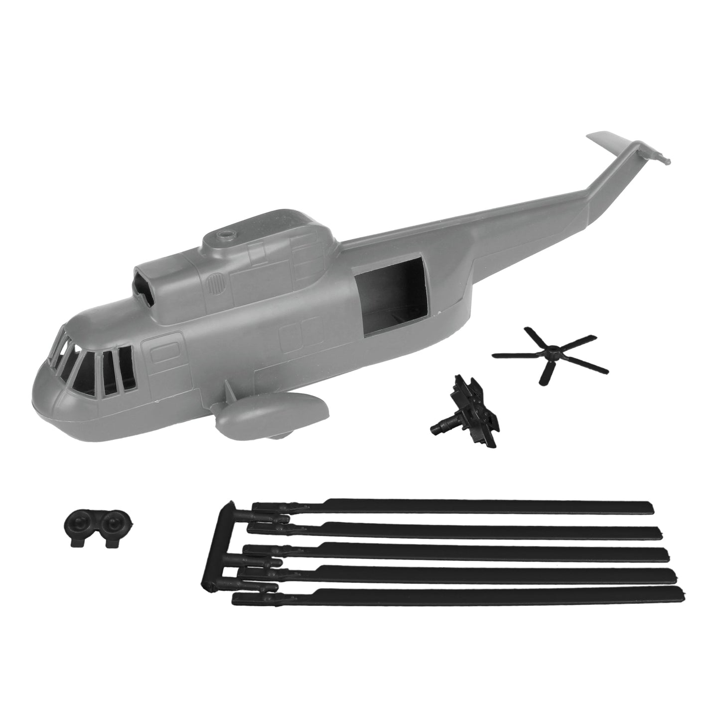 Tim Mee Toy Army Rescue Helicopter Gray Parts 