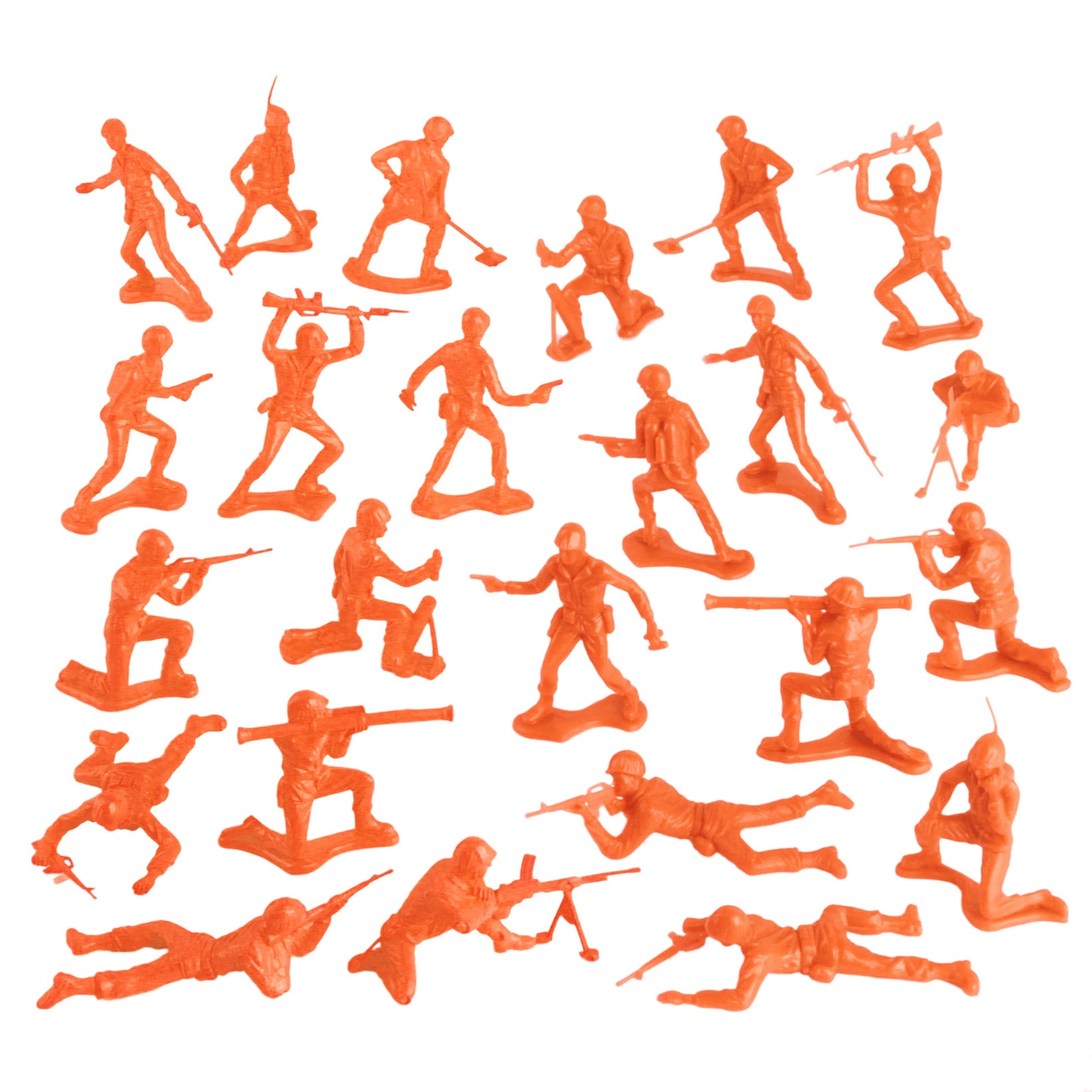 Tim Mee Toy Orange Plastic Army Men Soldier Figures Vignette