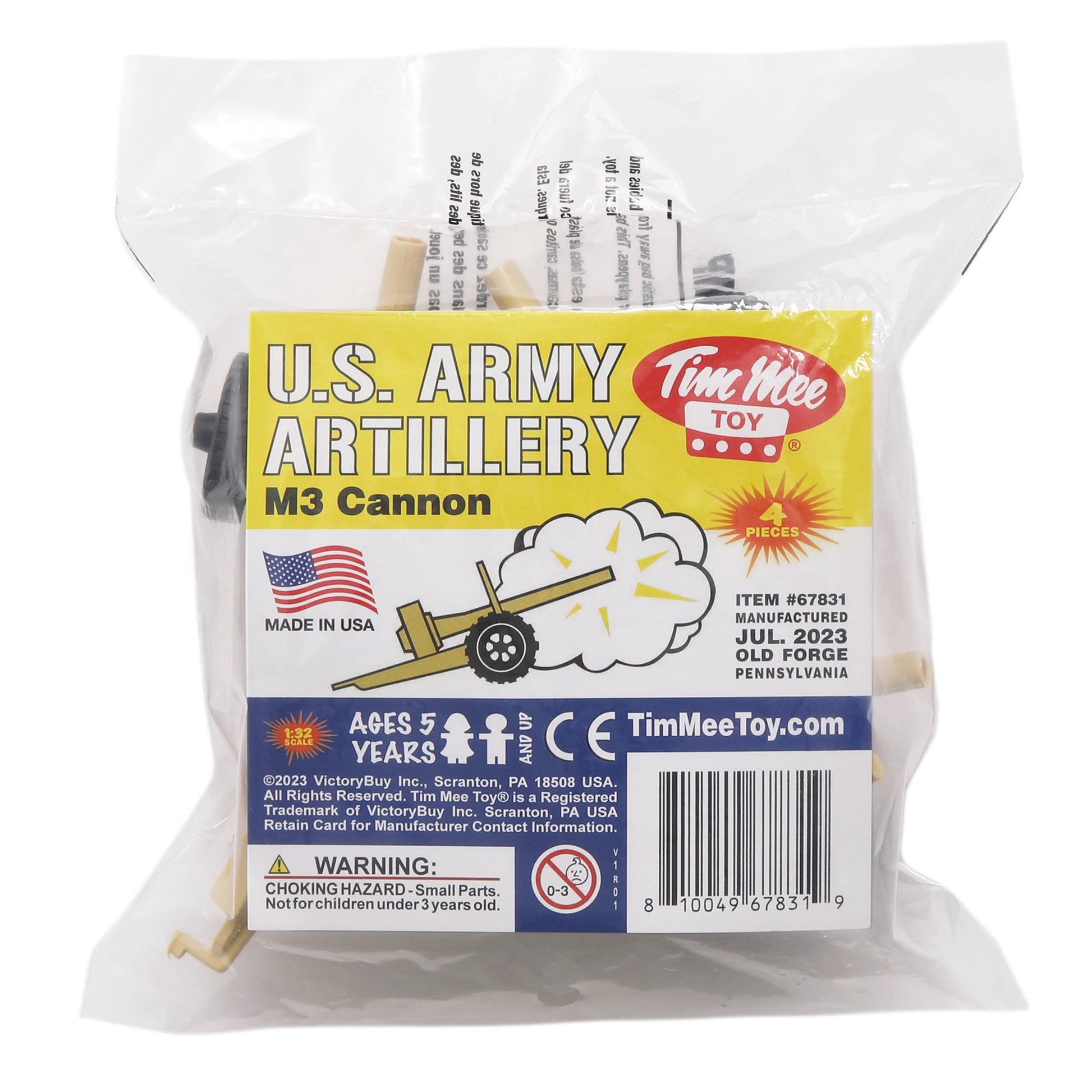 Tim Mee Toy M3 Artillery Anti-Tank Cannon Tan Package