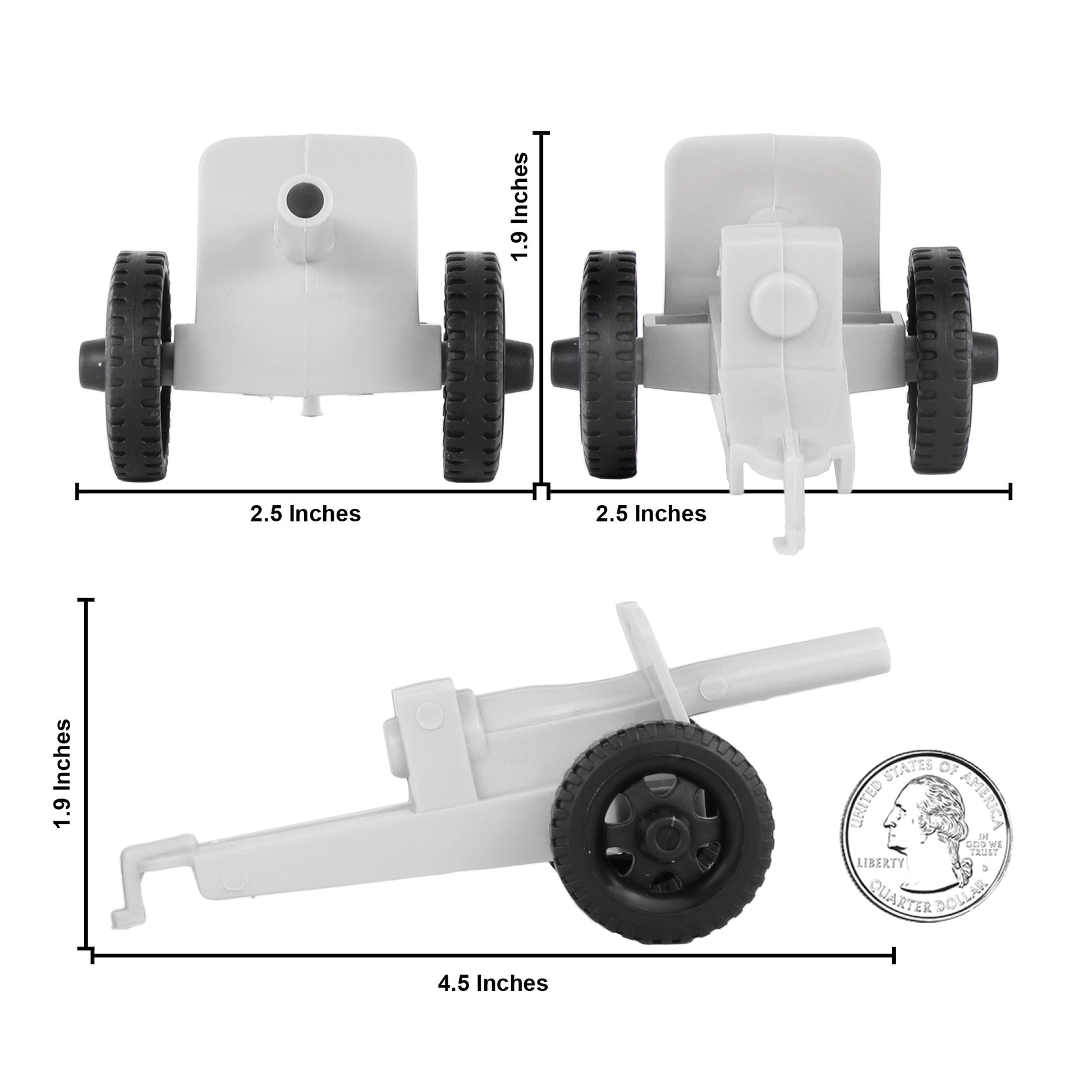 Tim Mee Toy M3 Artillery Anti-Tank Cannon White Scale