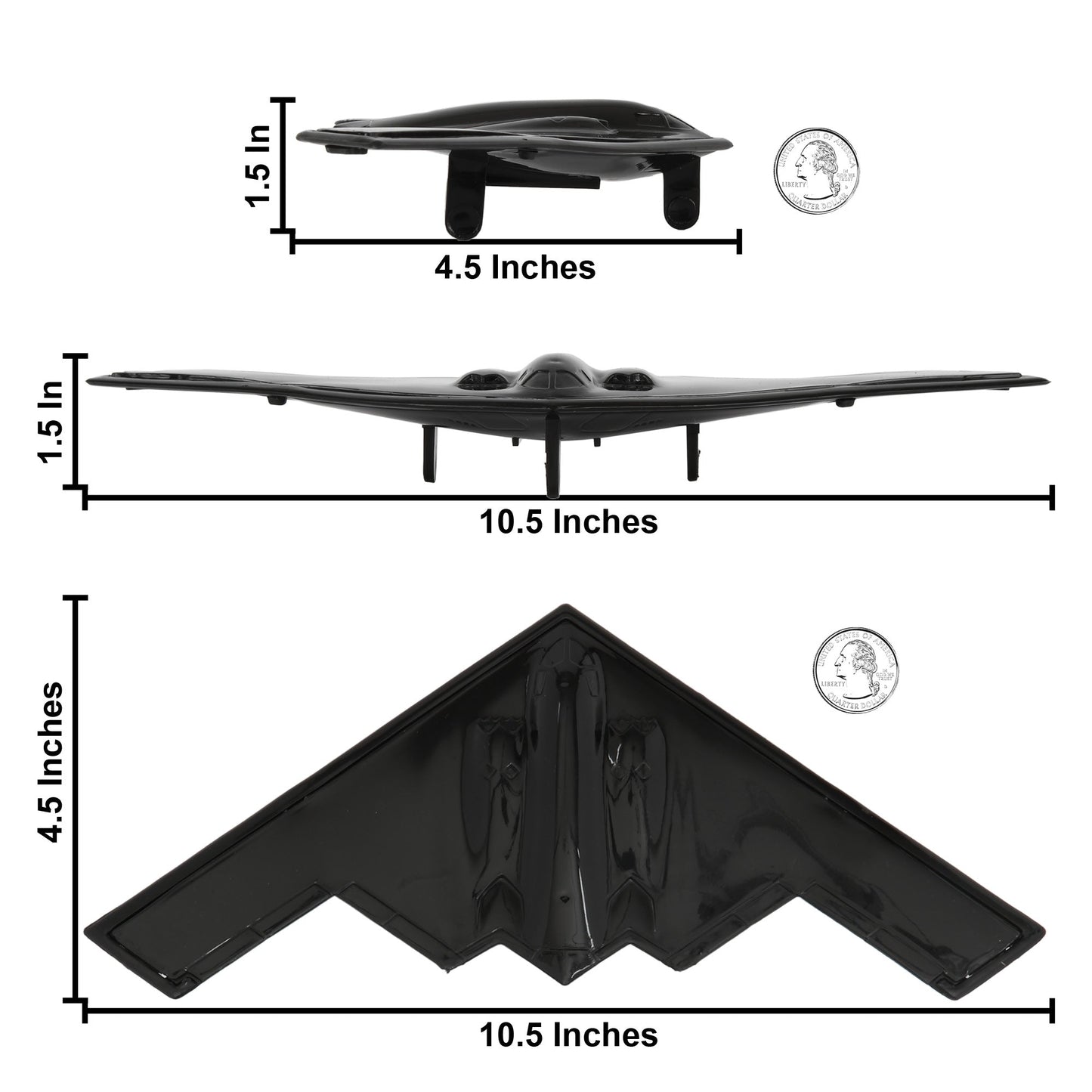 Tim Mee Toy Air Strike B-2 Spirit Stealth Bomber Black Color Jets Scale