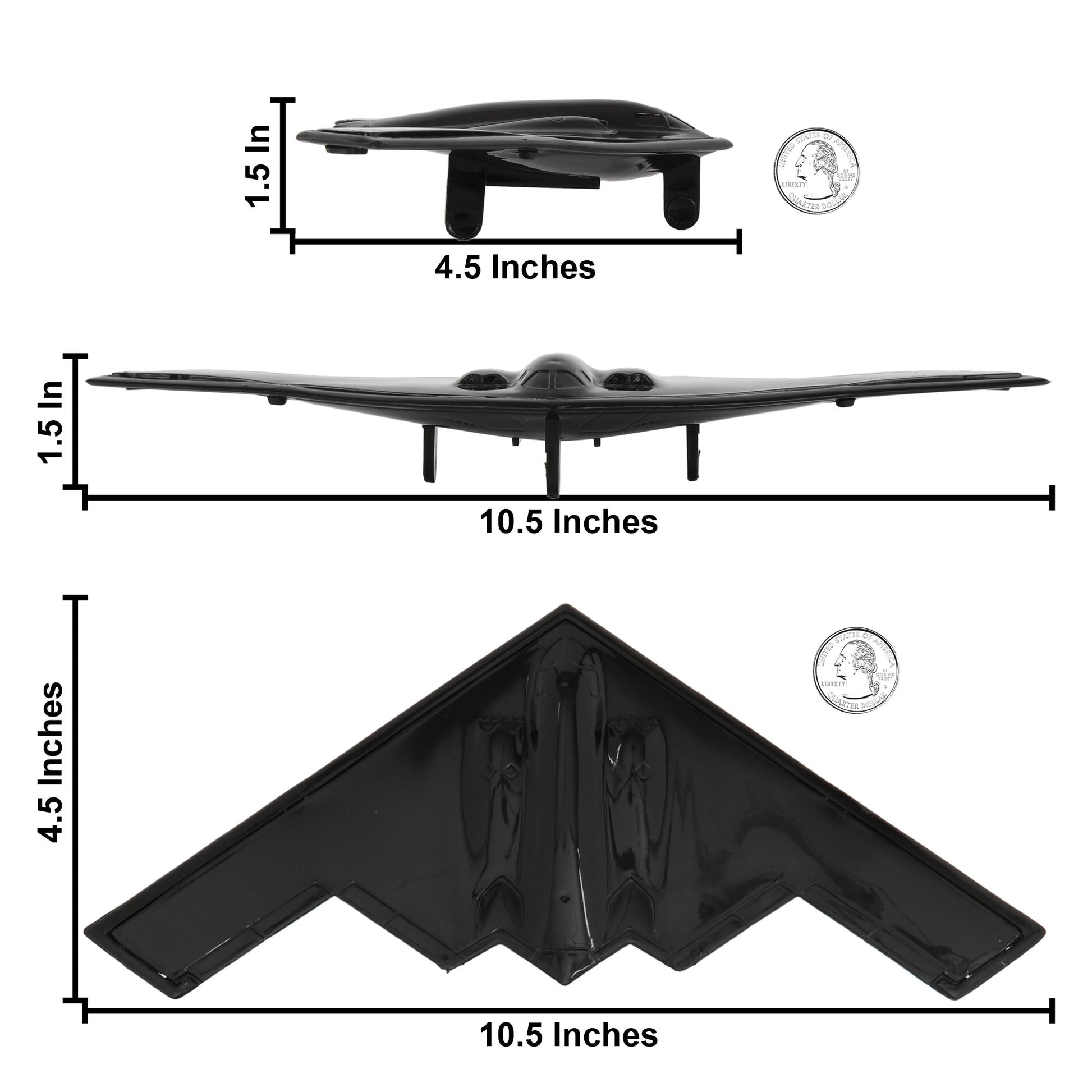 Tim Mee Toy Air Strike B-2 Spirit Stealth Bomber Black Color Jets Scale