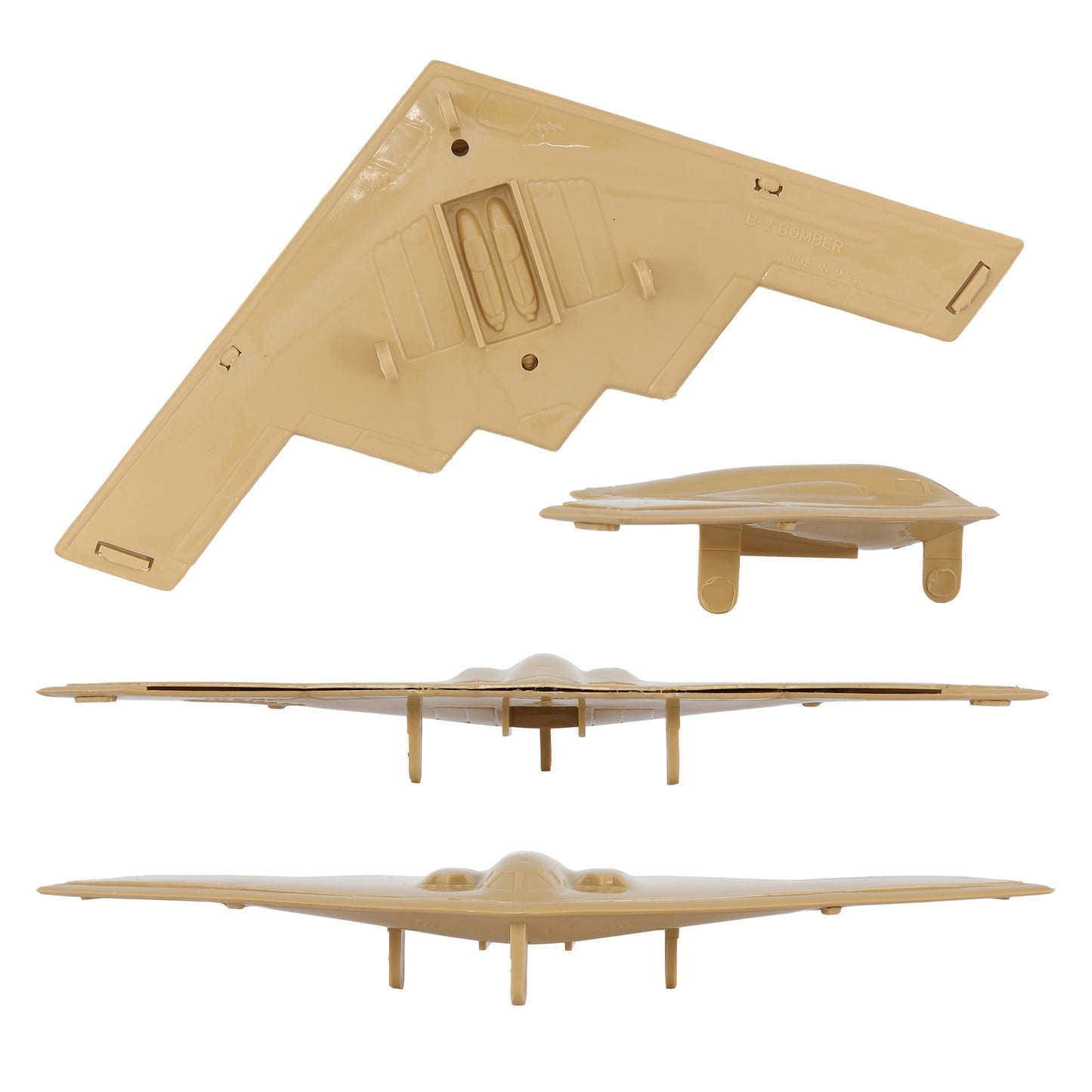 Tim Mee Toy Air Strike B-2 Spirit Stealth Bomber Tan Color Jets Close Up Views