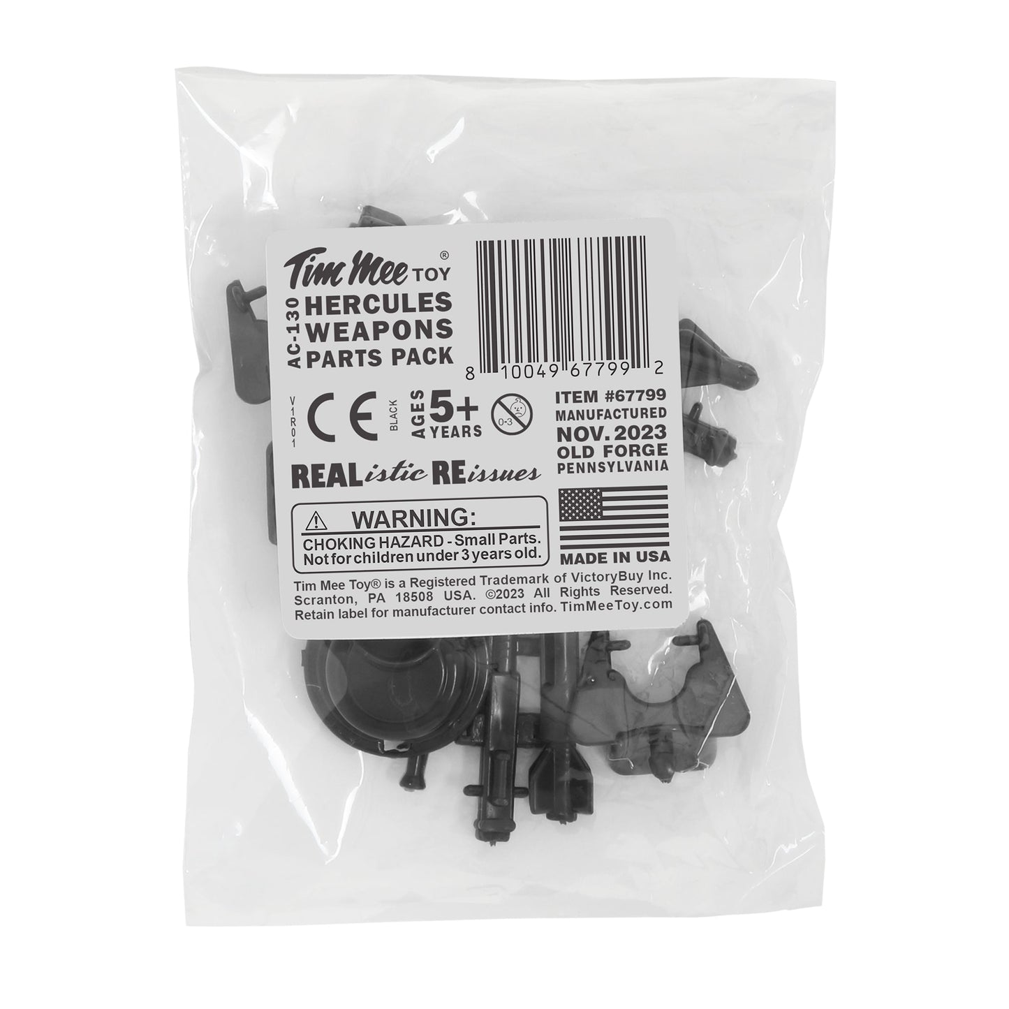 Tim Mee Toy AC130 Hercules Black Weapons Parts Pack Package