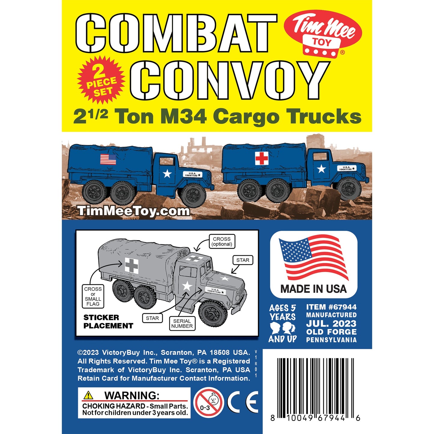 Tim Mee Toy 2.5 Ton Cargo Truck Blue Insert Art