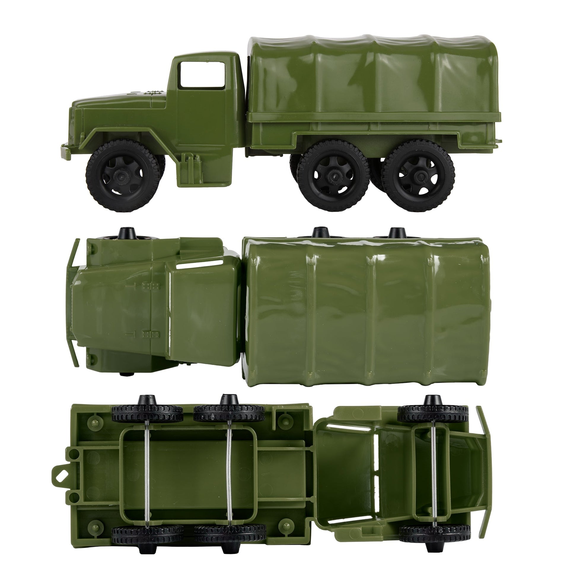 Tim Mee Toy 2.5 Ton Cargo Truck OD Green Left Top Bottom