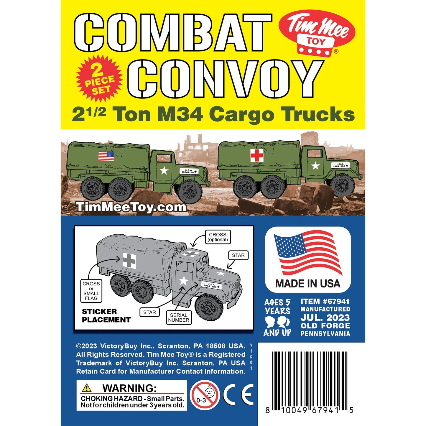 Tim Mee Toy 2.5 Ton Cargo Truck OD Green Insert Art