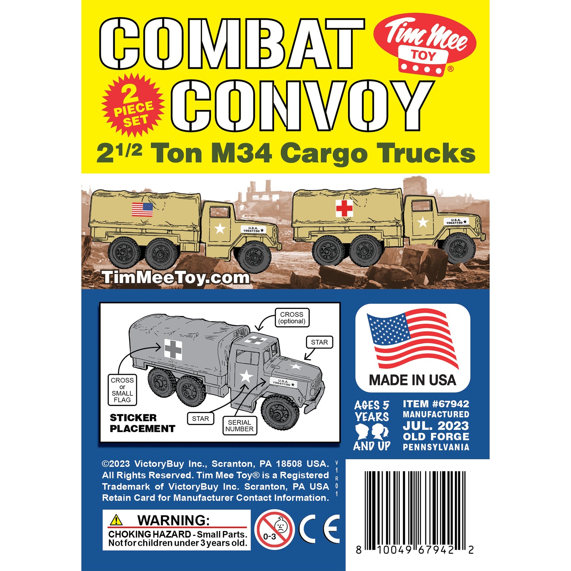 Tim Mee Toy 2.5 Ton Cargo Truck Tan Insert Art