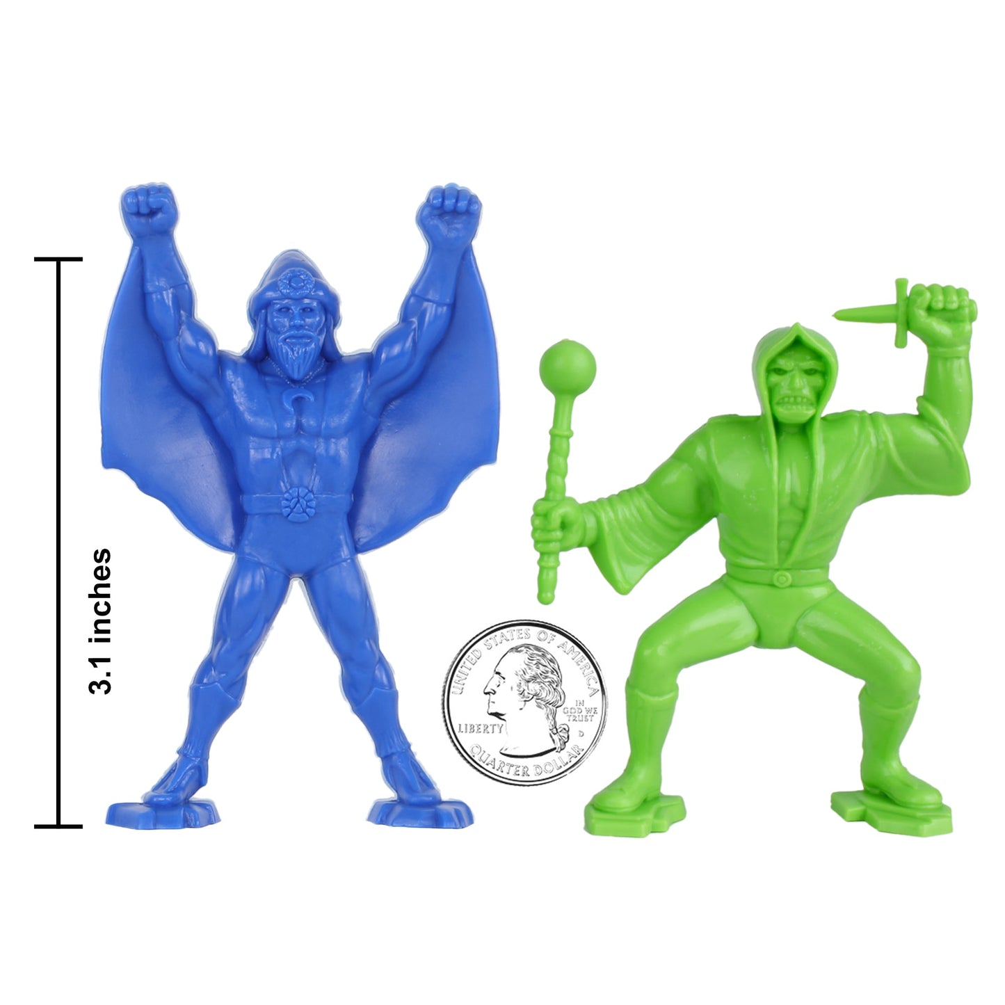 Tim Mee Toy Fantasy Figures Lime Green & Blue Figure Scale