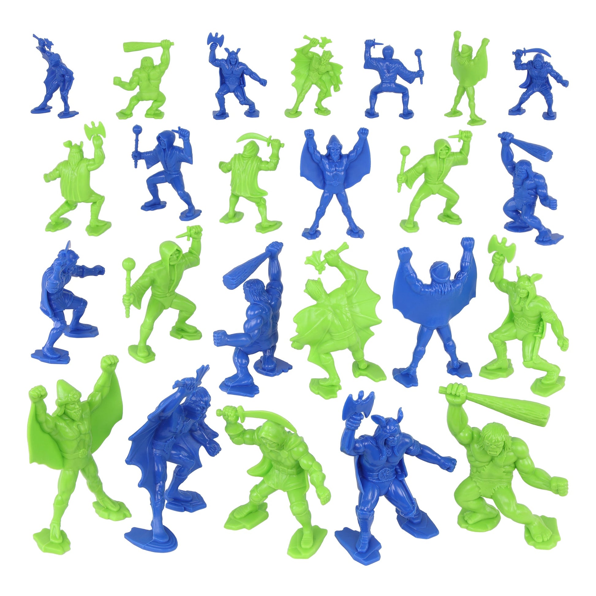 Tim Mee Toy Fantasy Figures Blue & Lime Green Vignette