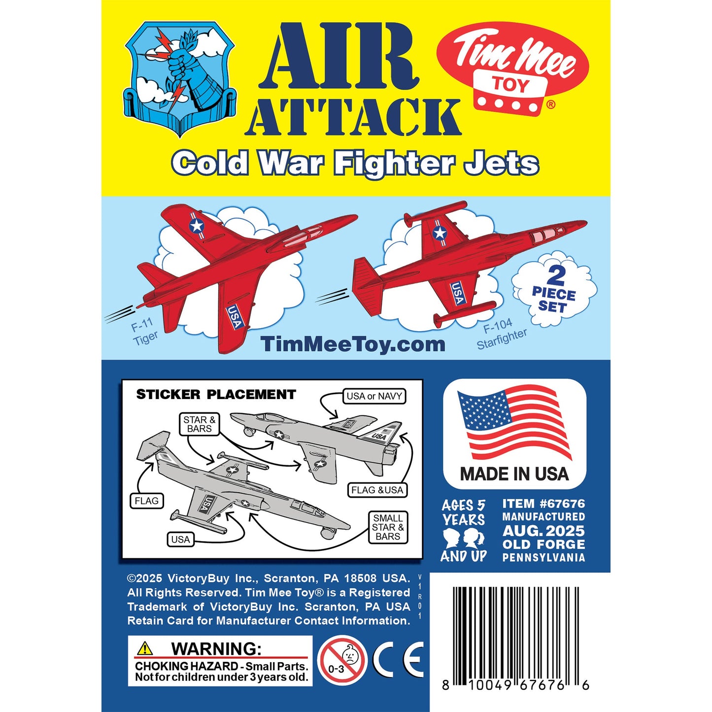 Tim Mee Toy Cold War Jet Airplanes Red Color Insert Art