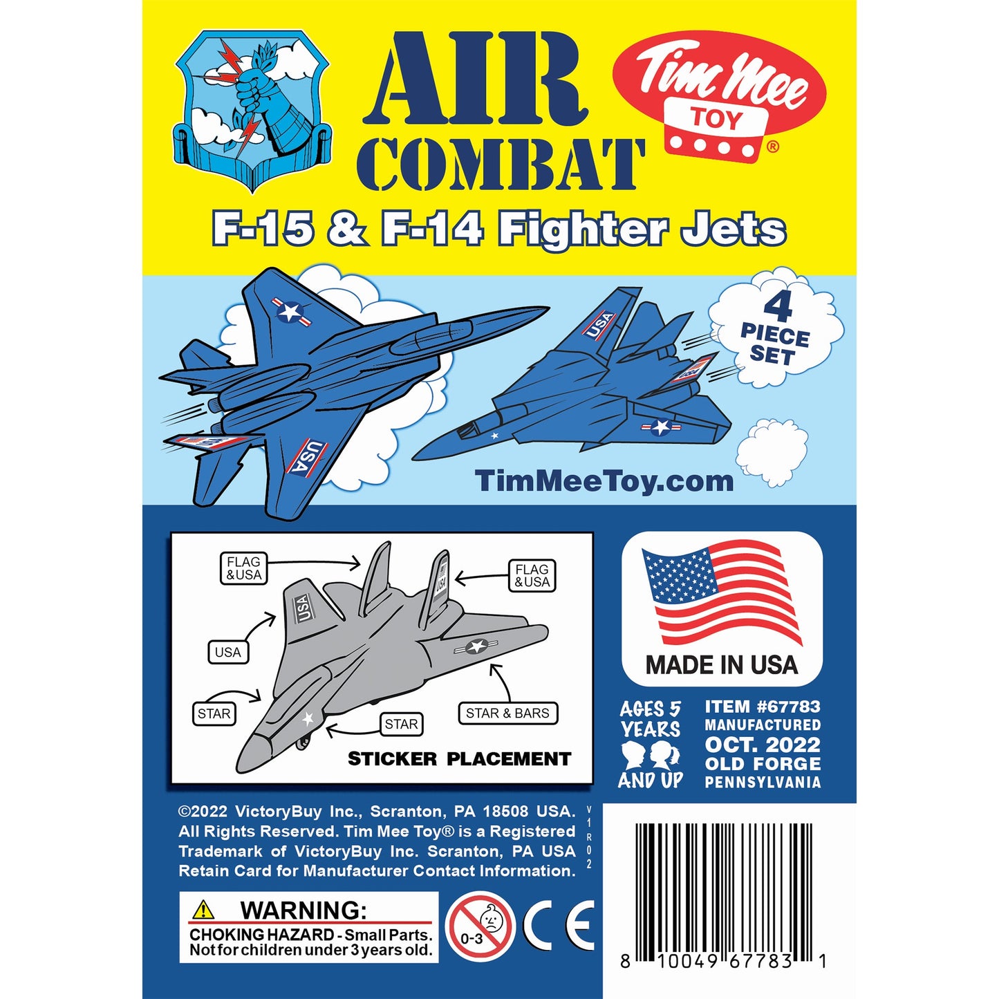 Tim Mee Toy Combat Jets Blue Insert Art