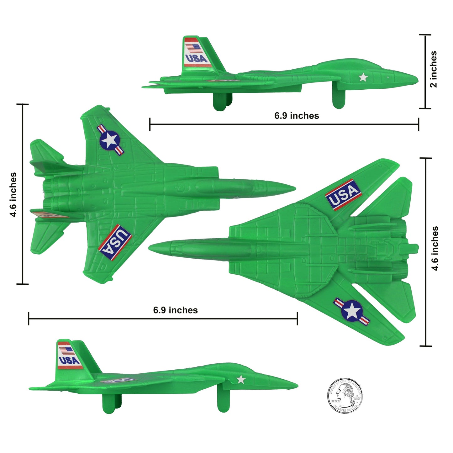 Tim Mee Toy Combat Jets Green Scale