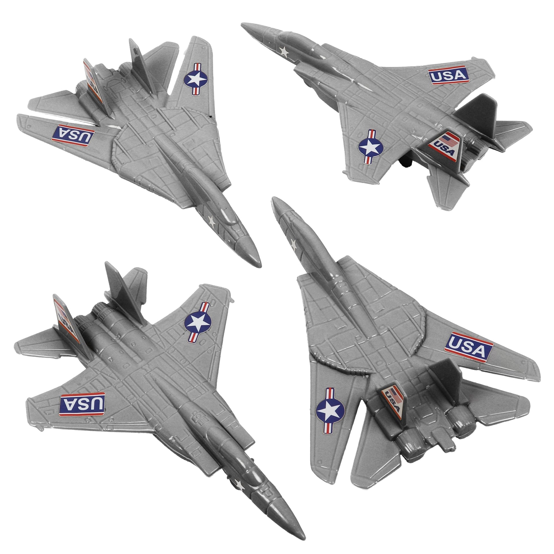 Tim Mee Toy Combat Jets Silver-Gray Color Vignette