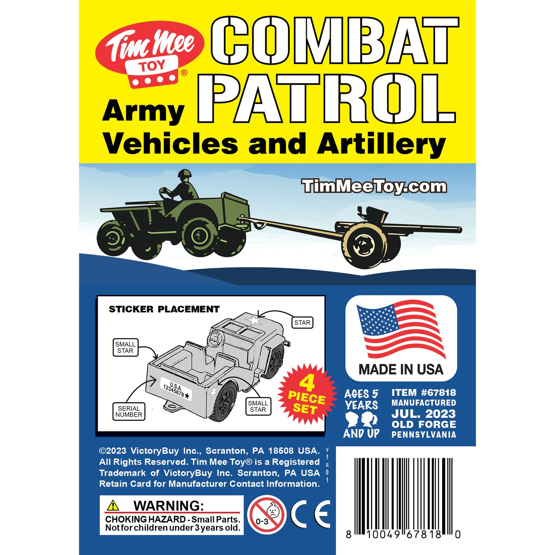 Tim Mee Toy Combat Patrol OD Green & Tan Insert Art