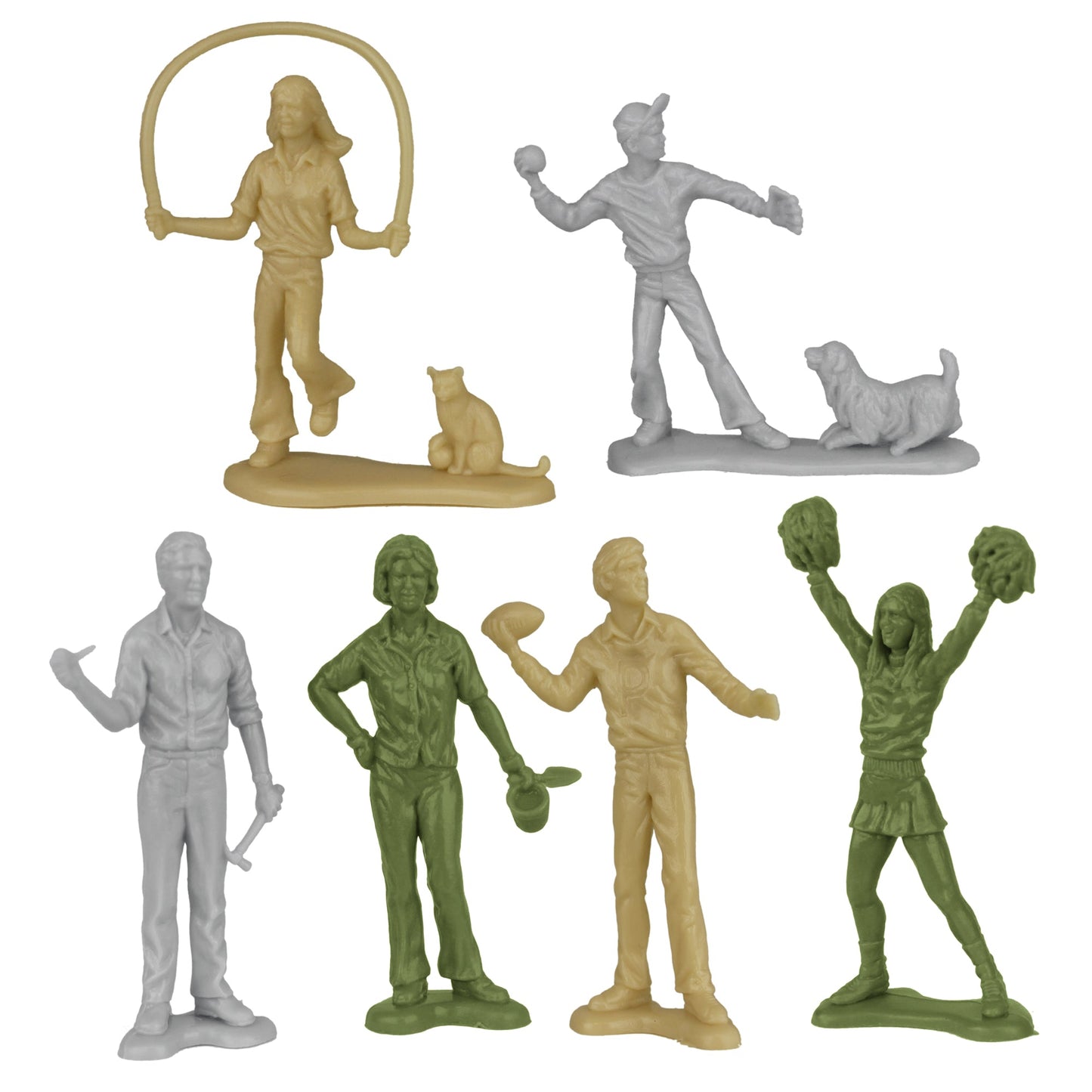 Tim Mee Toy People at Play Family Figures Army Toy Colors Close Up