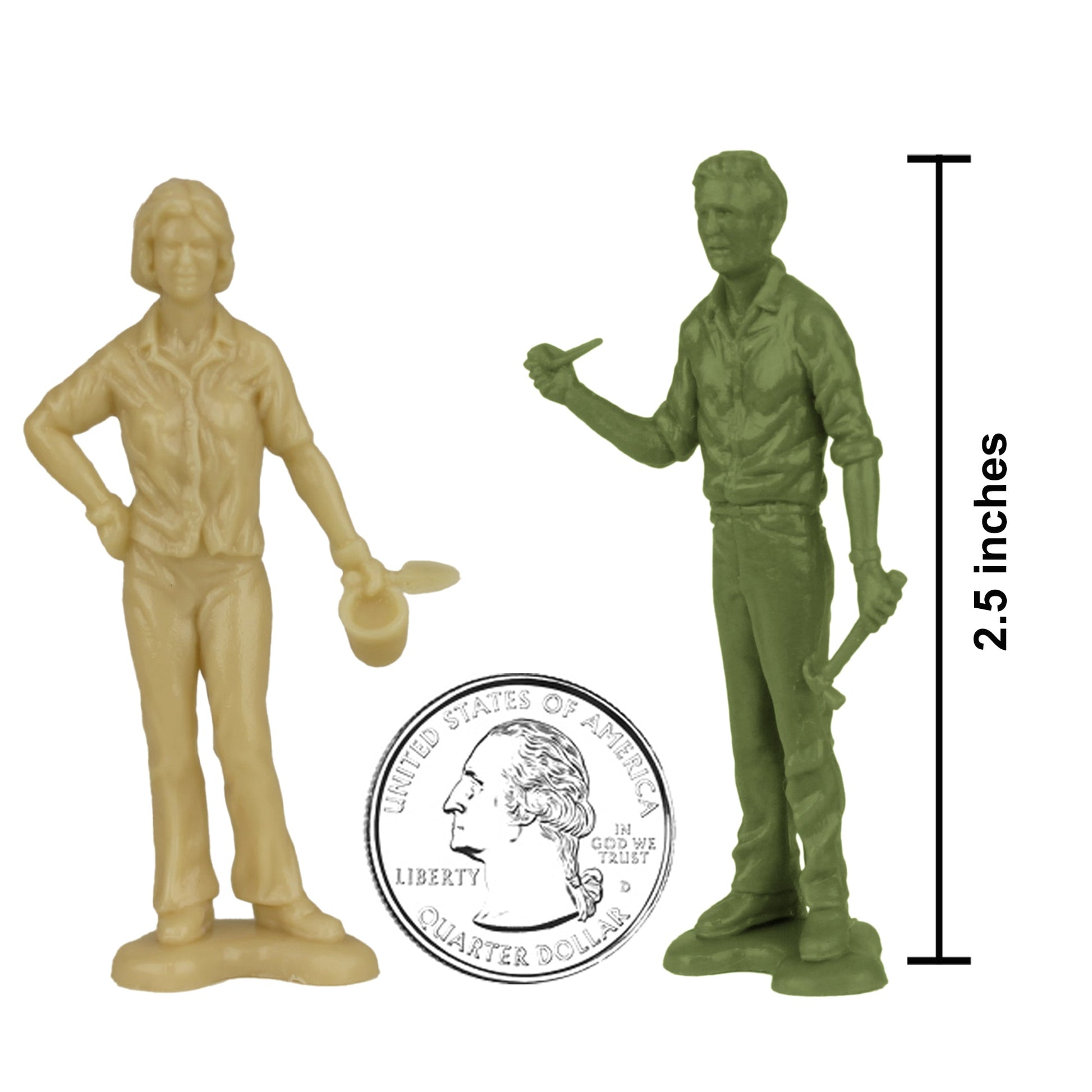 Tim Mee Toy People at Play Family Figures Army Toy Colors Scale