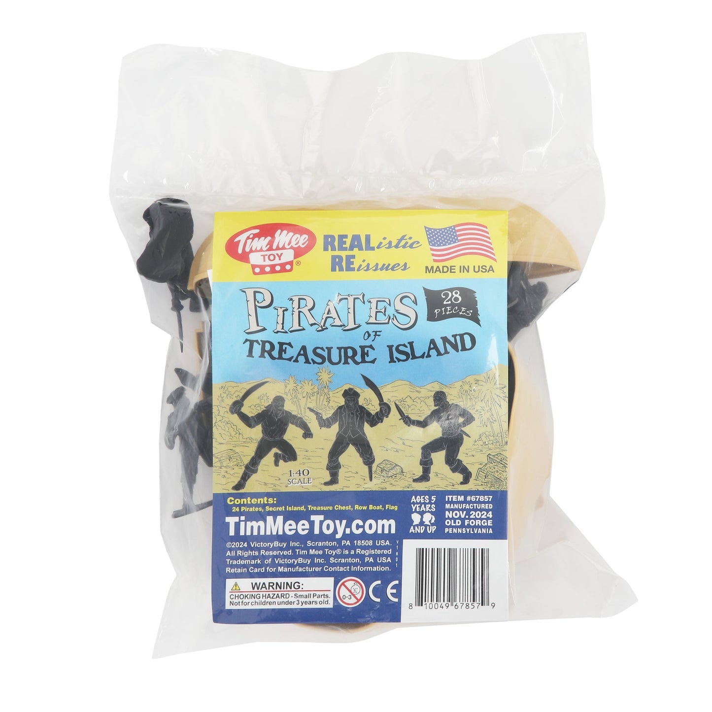 Tim Mee Toy Pirates of Treasure Island Black and Tan 28pc Playset Package