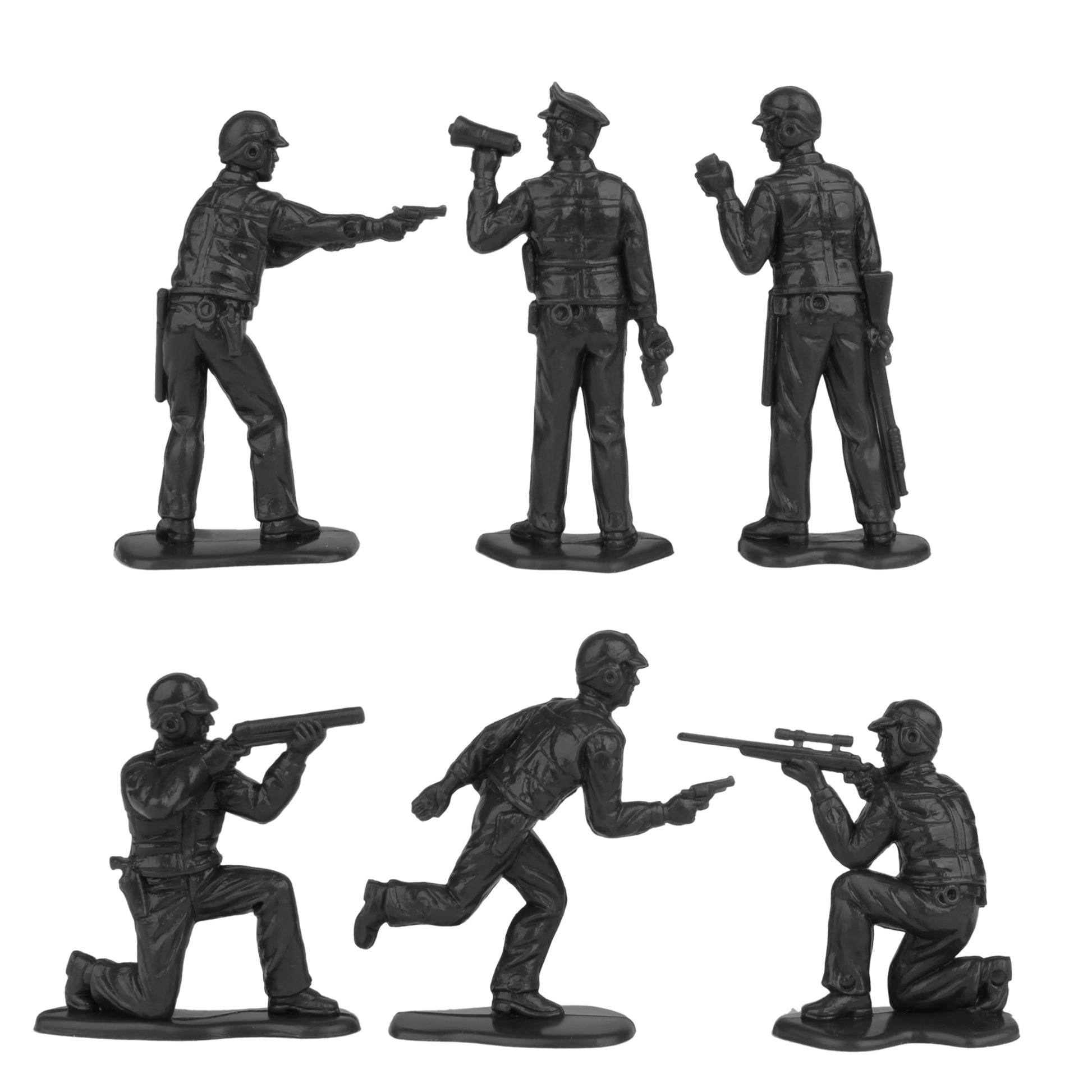 Tim Mee Toy SWAT Police Black Figure Back Close Up