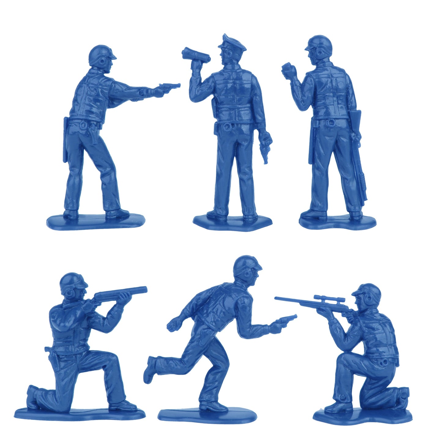 Tim Mee Toy SWAT Police Figures Close Up Back