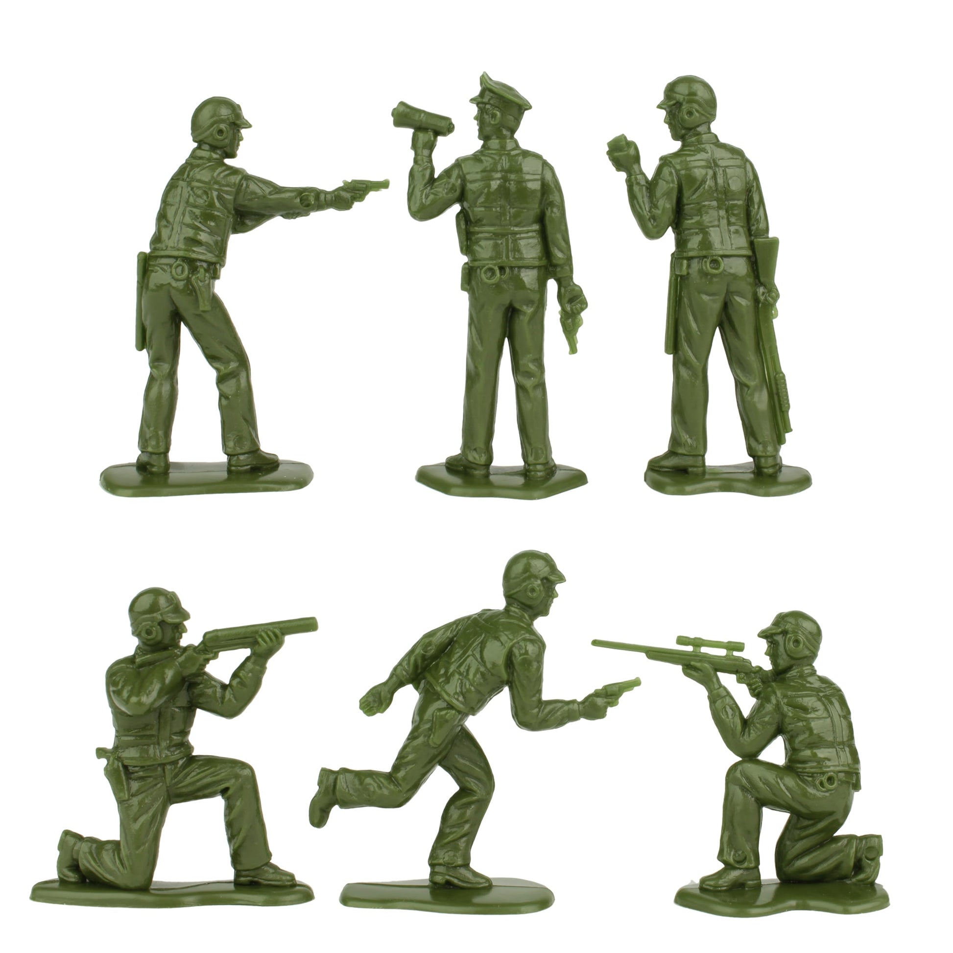 Tim Mee Toy Swat Police Figures OD Green Figure Back Close Up