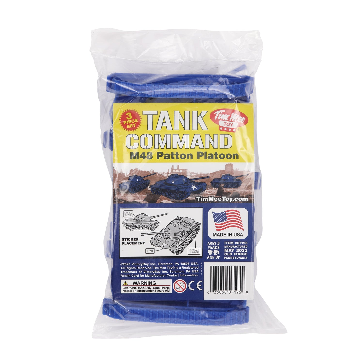 Tim Mee Toy Tank Blue M48 Patton Tank Package