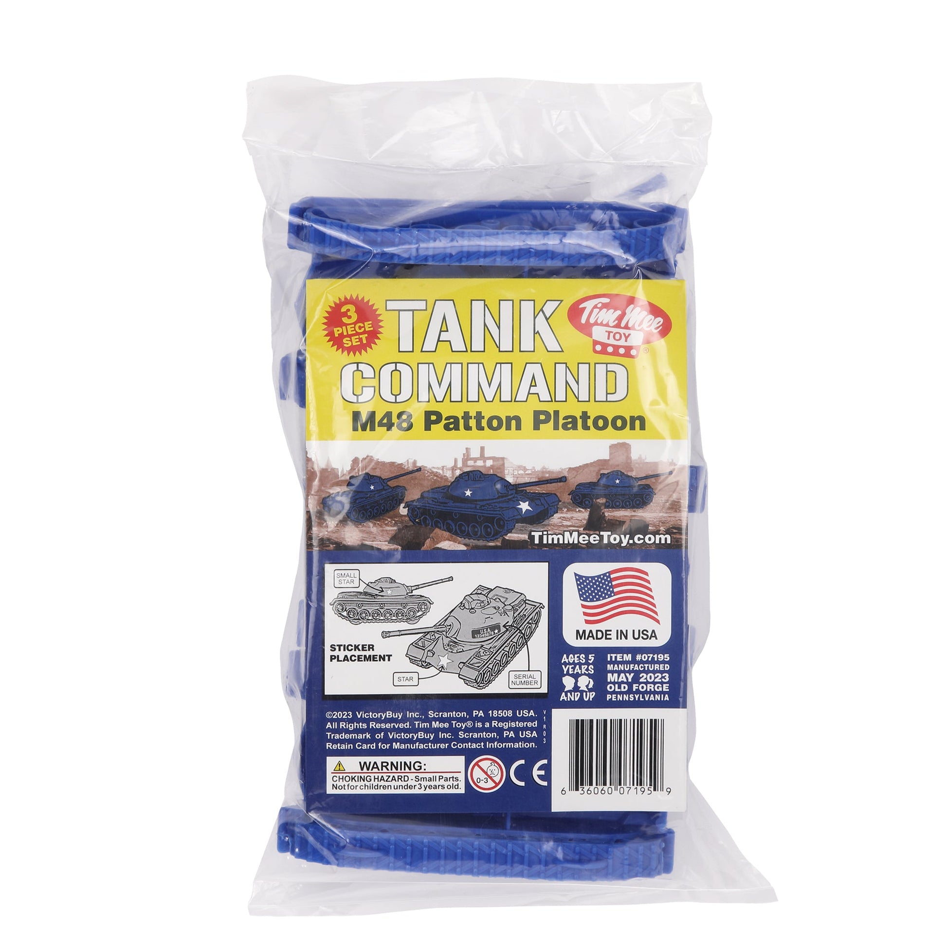 Tim Mee Toy Tank Blue M48 Patton Tank Package