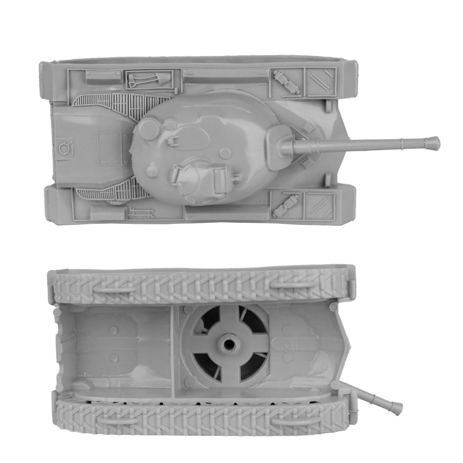 Tim Mee Toy M8 Patton Tank Gray Top Bottom