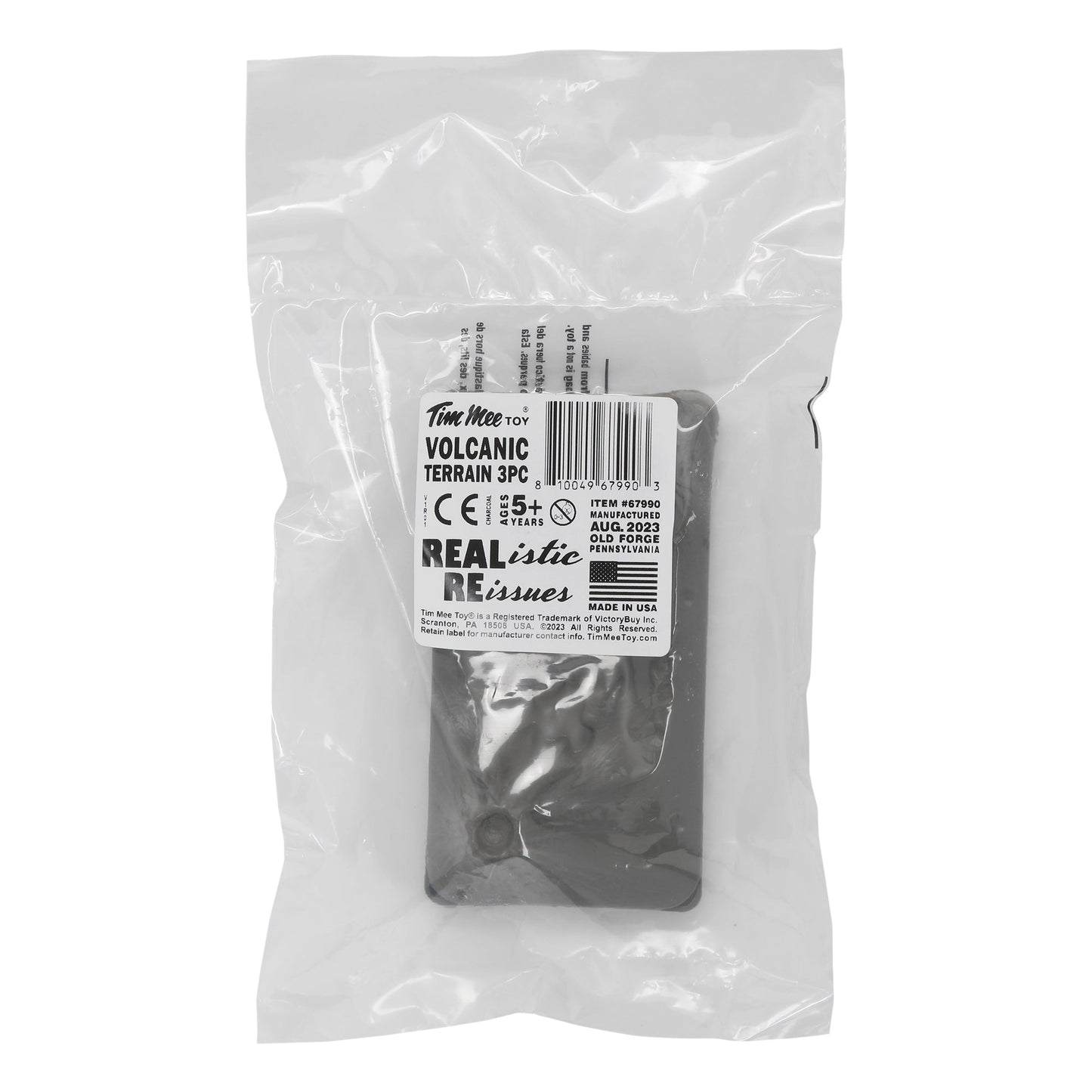 Tim Mee Toy Volcanic Geyser Terrain 3pc Charcoal Gray Accessory Package