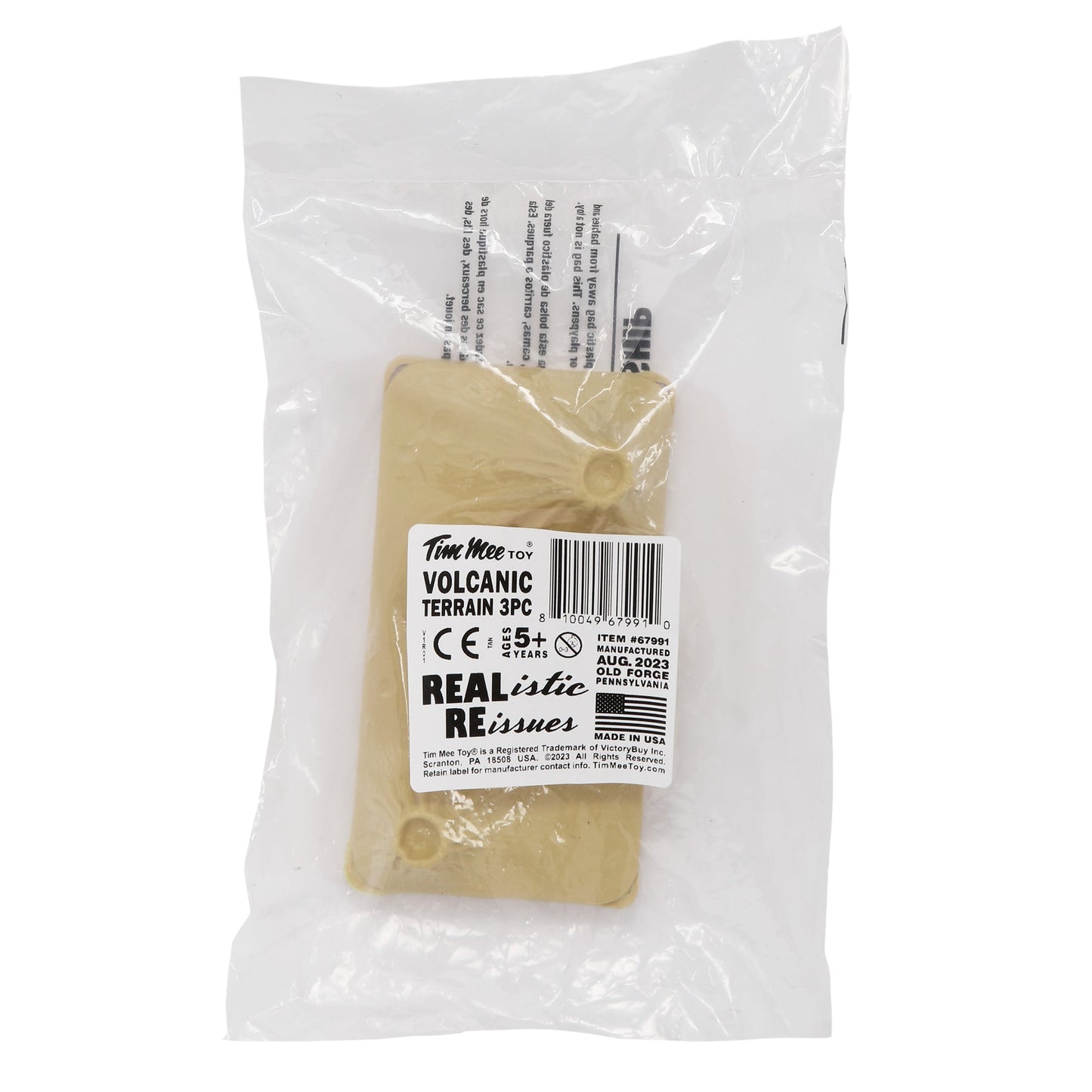 Tim Mee Toy Volcanic Geyser Terrain 3pc Tan Accessory Package