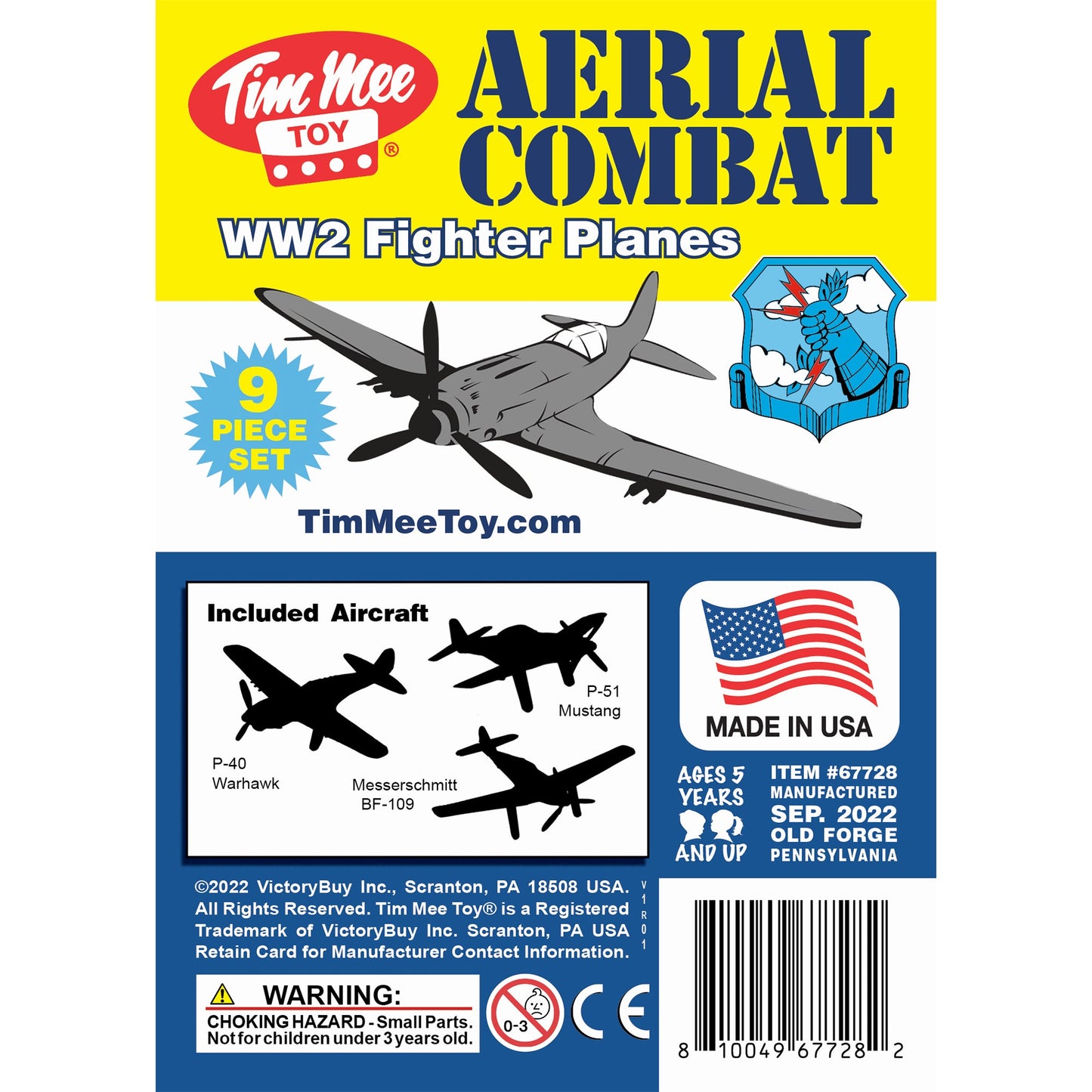 Tim Mee Toy WW2 Fighter Planes Gray Insert Art 